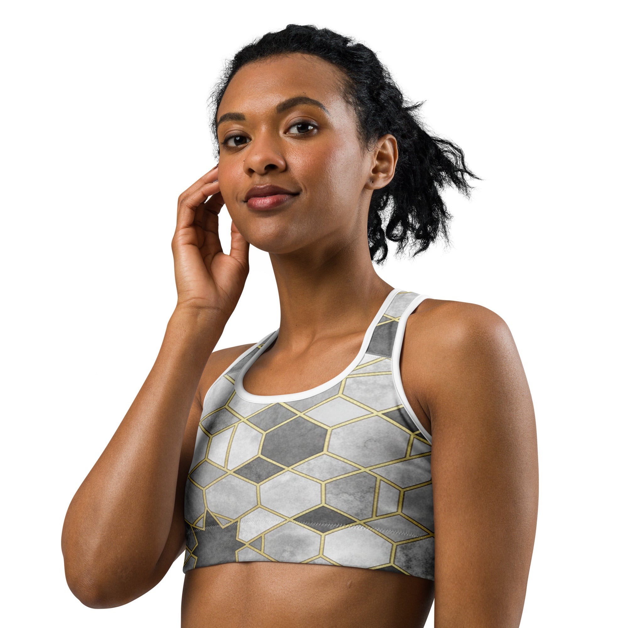 Monochrome Luxe Sports Bra | GearBunch