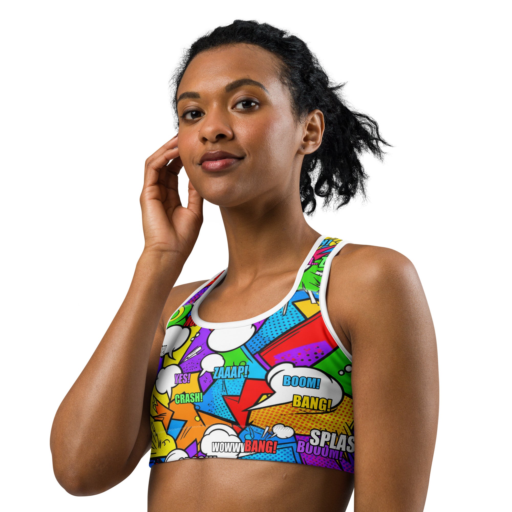 Comic Strip Classic Hero Sports Bra | GearBunch