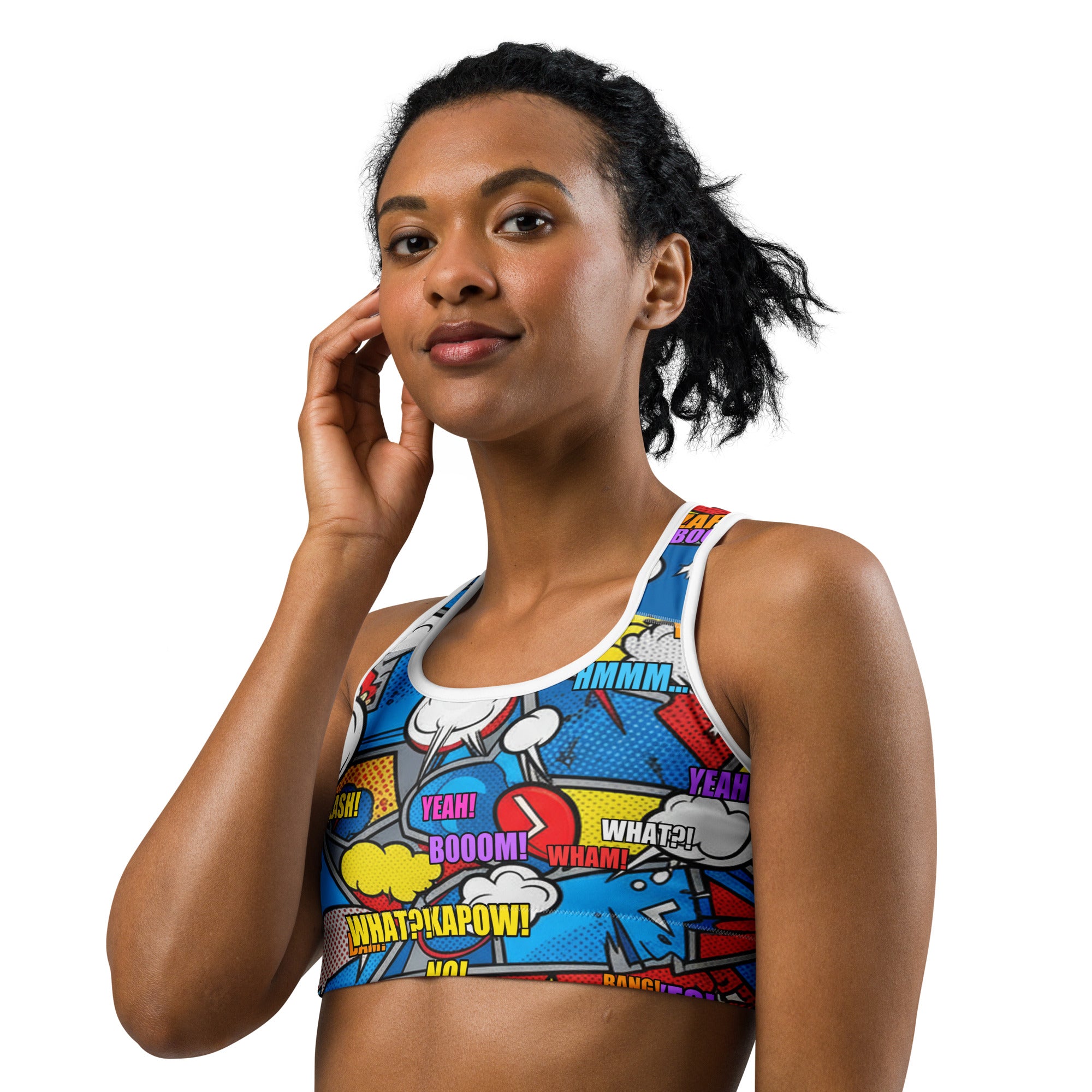 Comic Strip Robot Wars Sports Bra | GearBunch