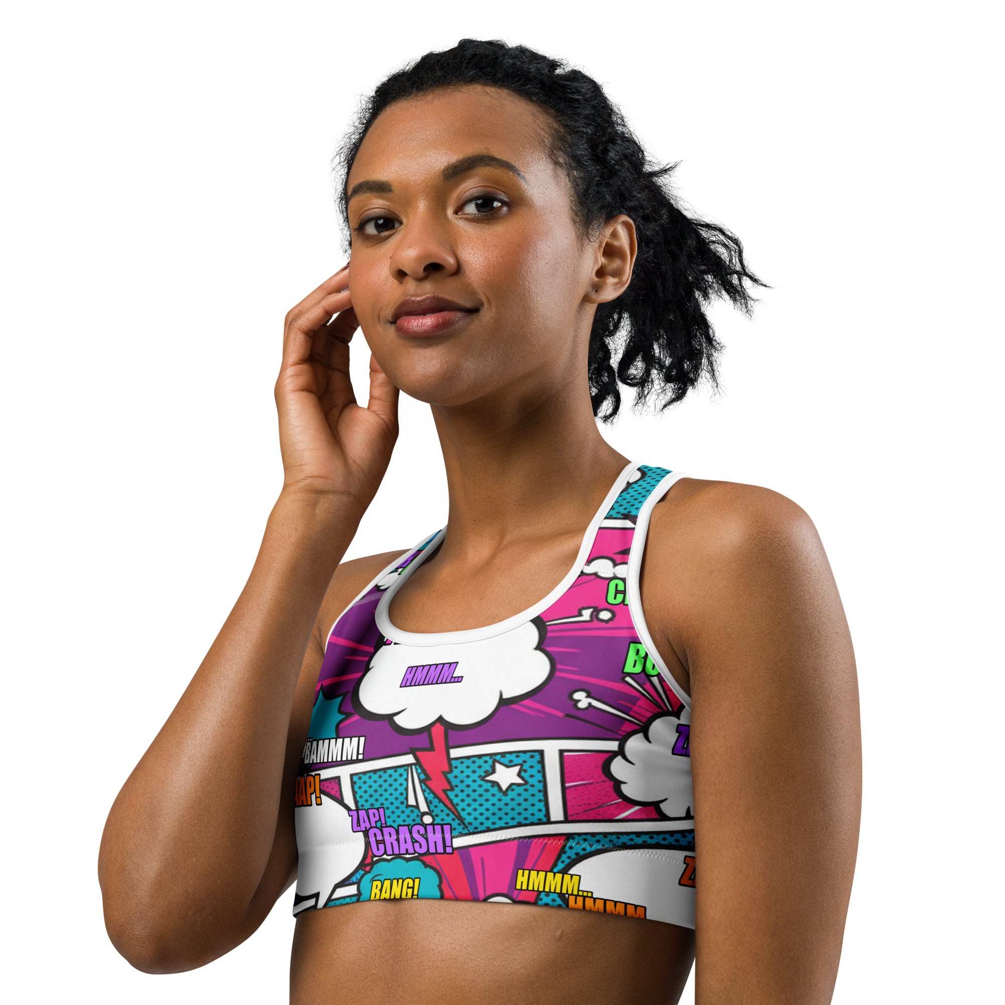 Comic Strip Roller Derby Sports Bra | GearBunch