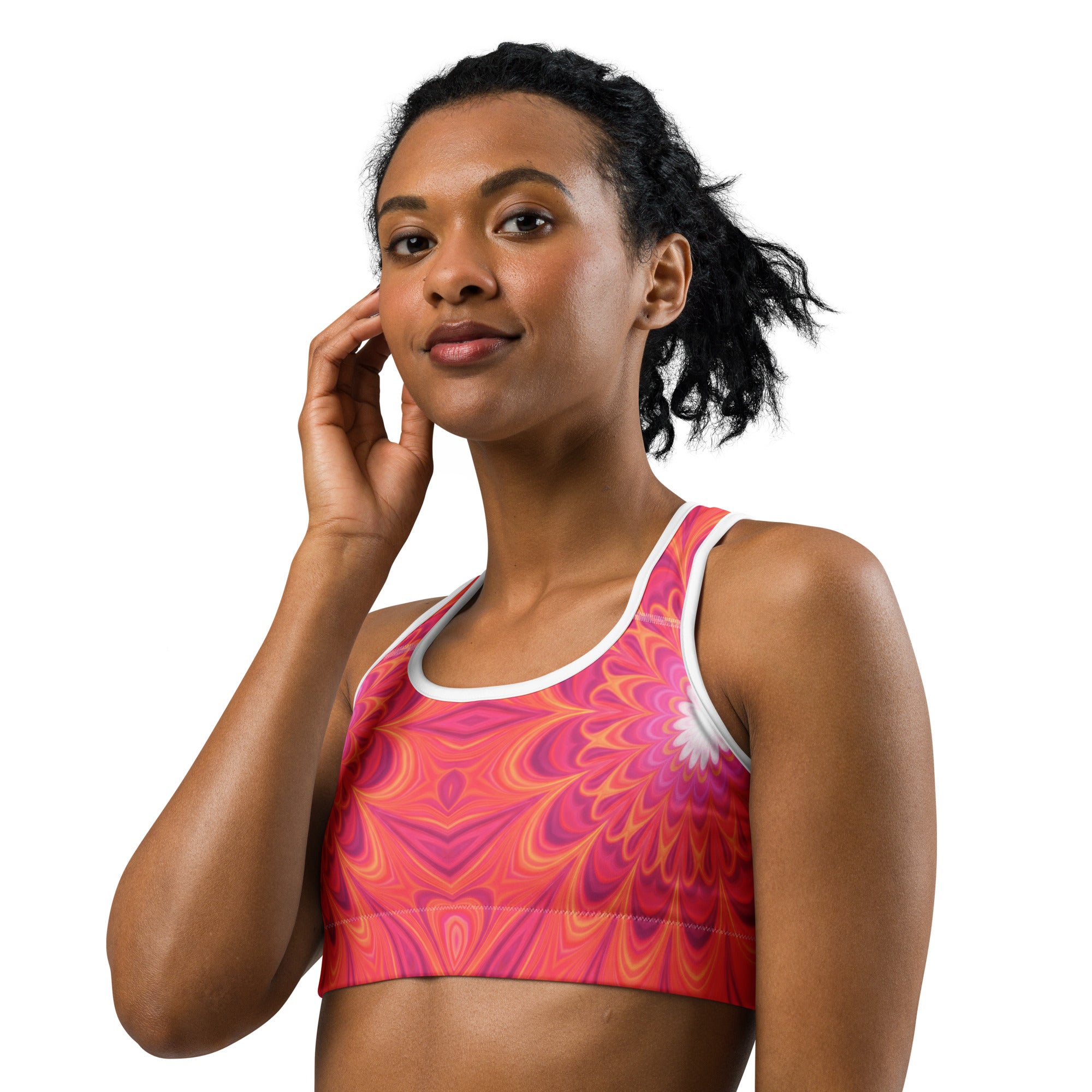 Psychedelic Plasma Core Sports Bra | GearBunch