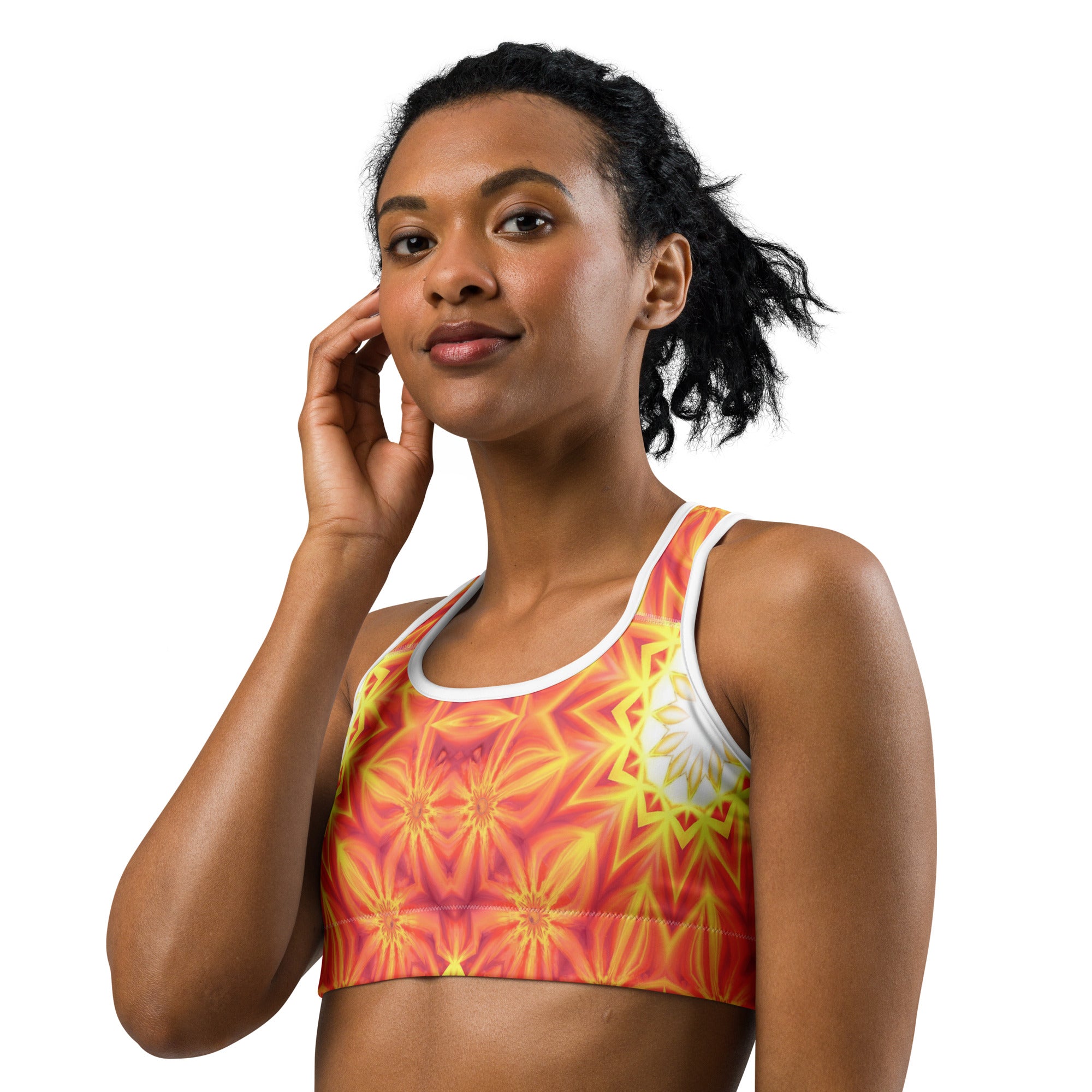Psychedelic Solar Flare Sports Bra | GearBunch