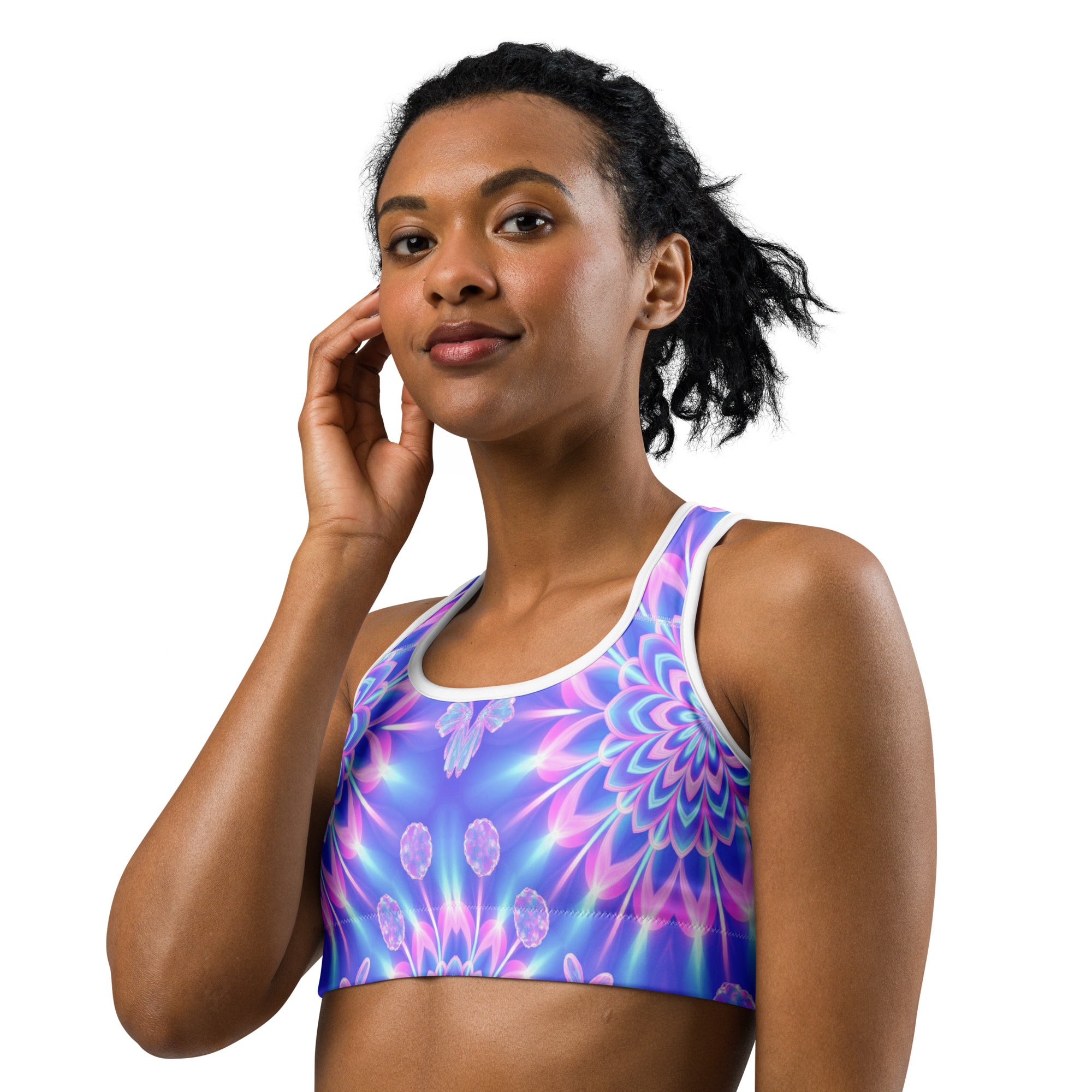 Psychedelic Fairy Ring Sports Bra | GearBunch