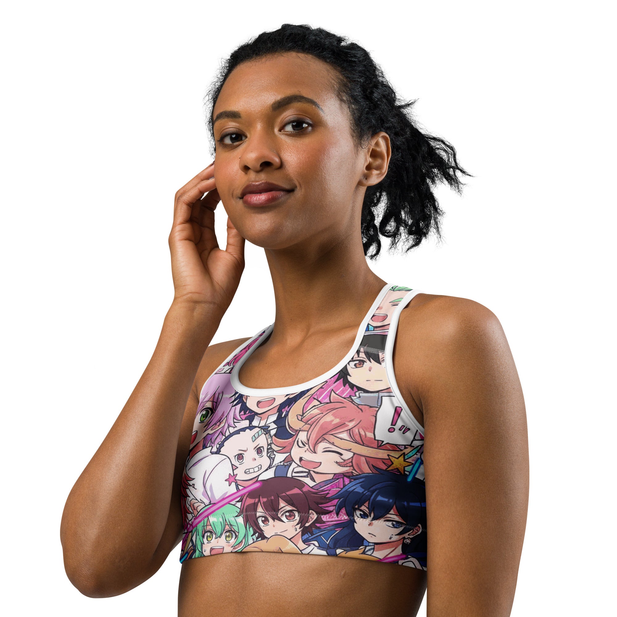 Anime Collage Sakura School Sports Bra | GearBunch