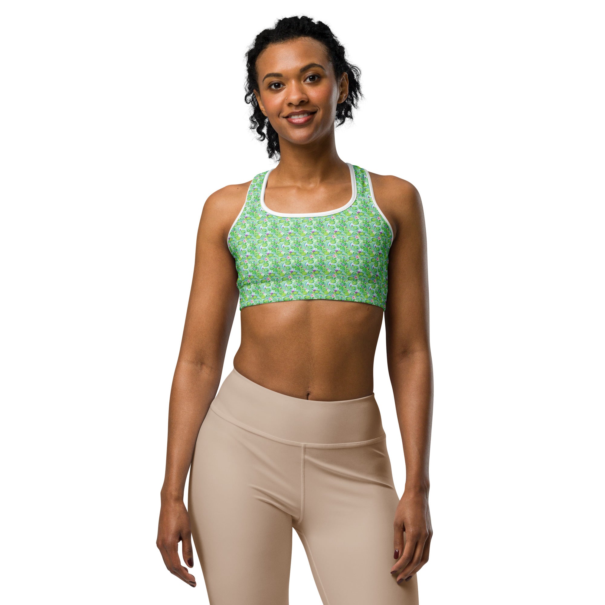 Claude Monet Water Lilies Sports Bra | GearBunch