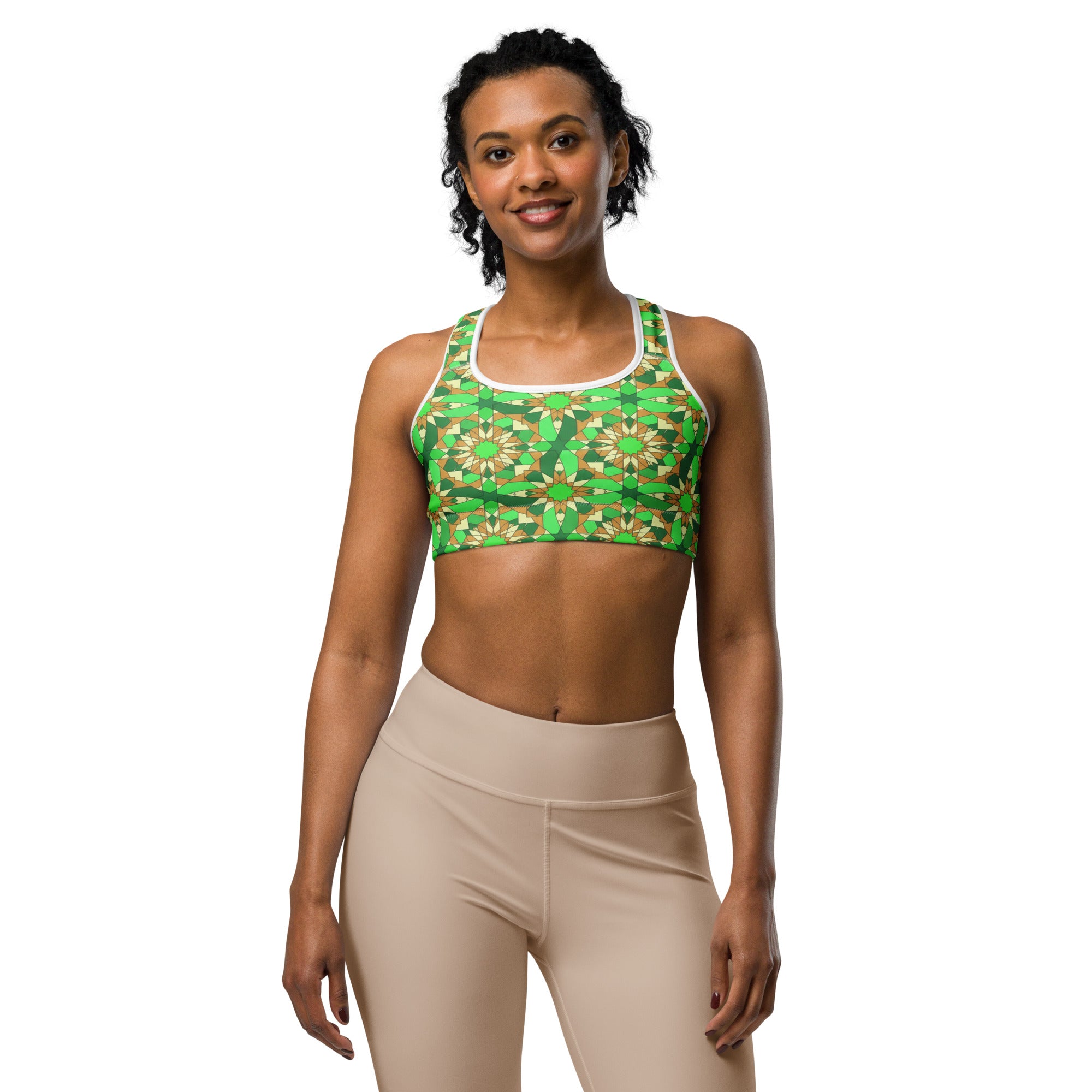 Zellige Jade Copper Sports Bra | GearBunch