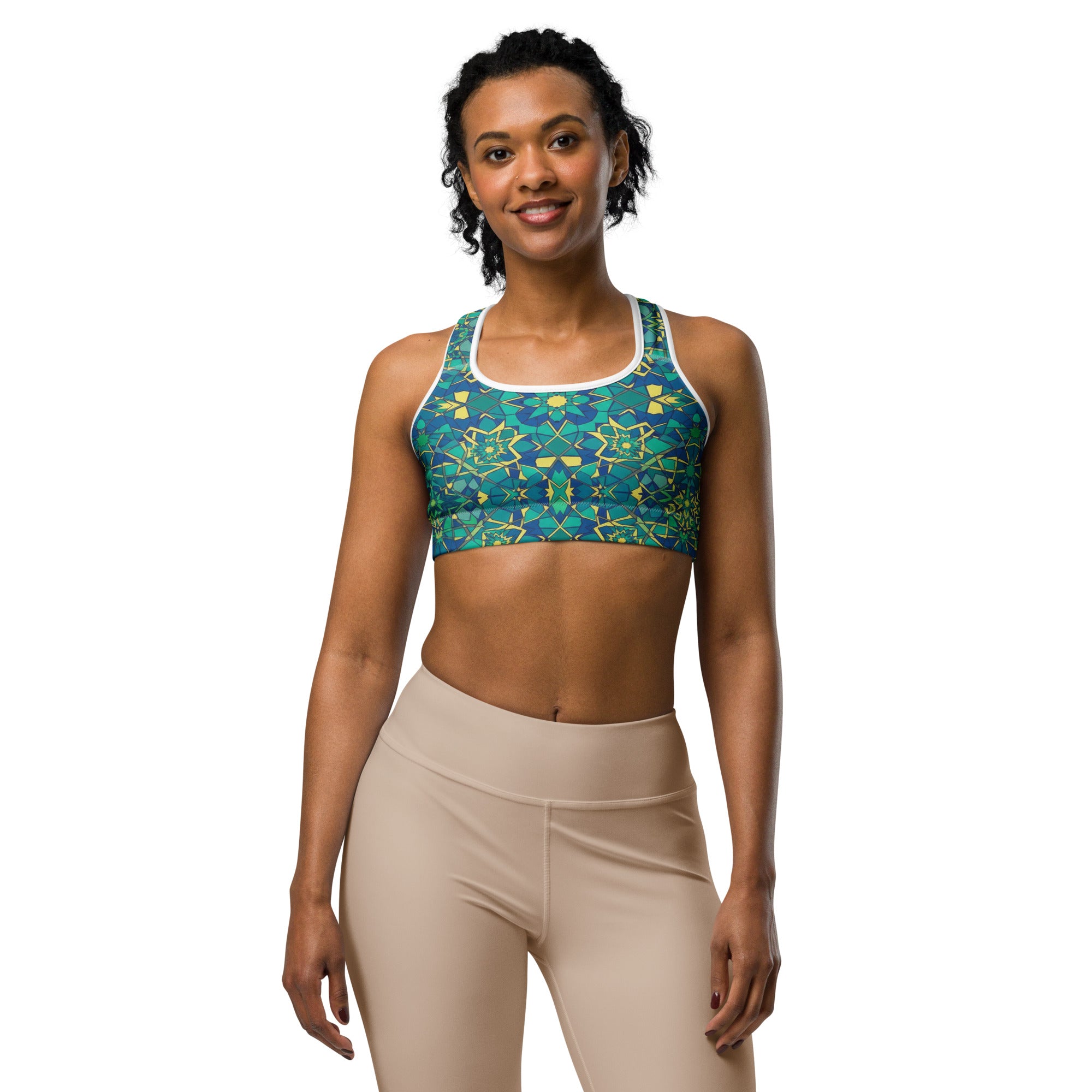 Zellige Peacock Sports Bra | GearBunch