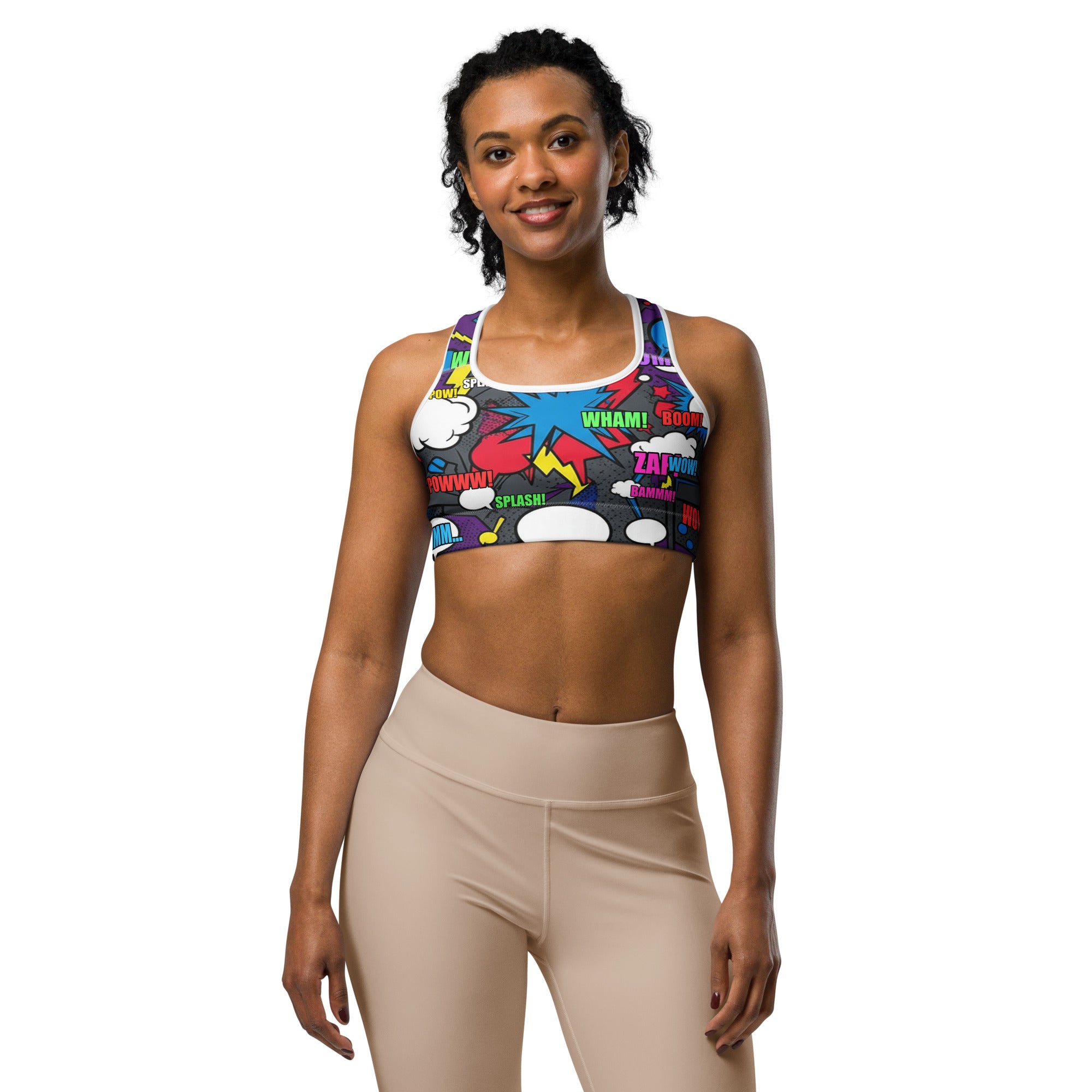 Comic Strip Dark Knight Sports Bra | GearBunch