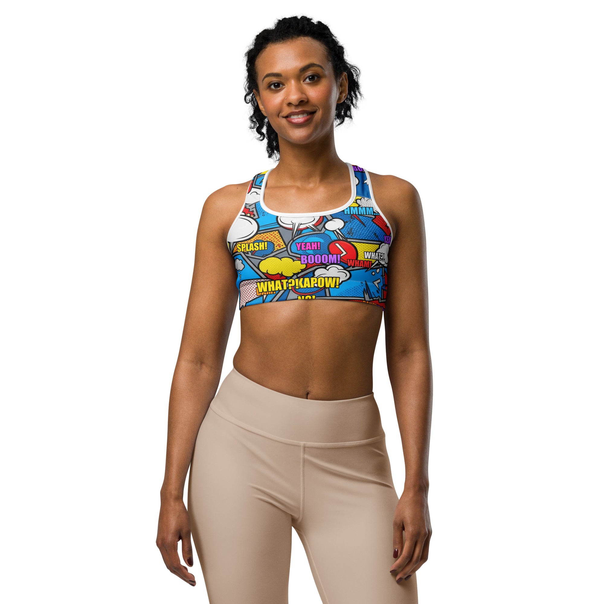 Comic Strip Robot Wars Sports Bra | GearBunch