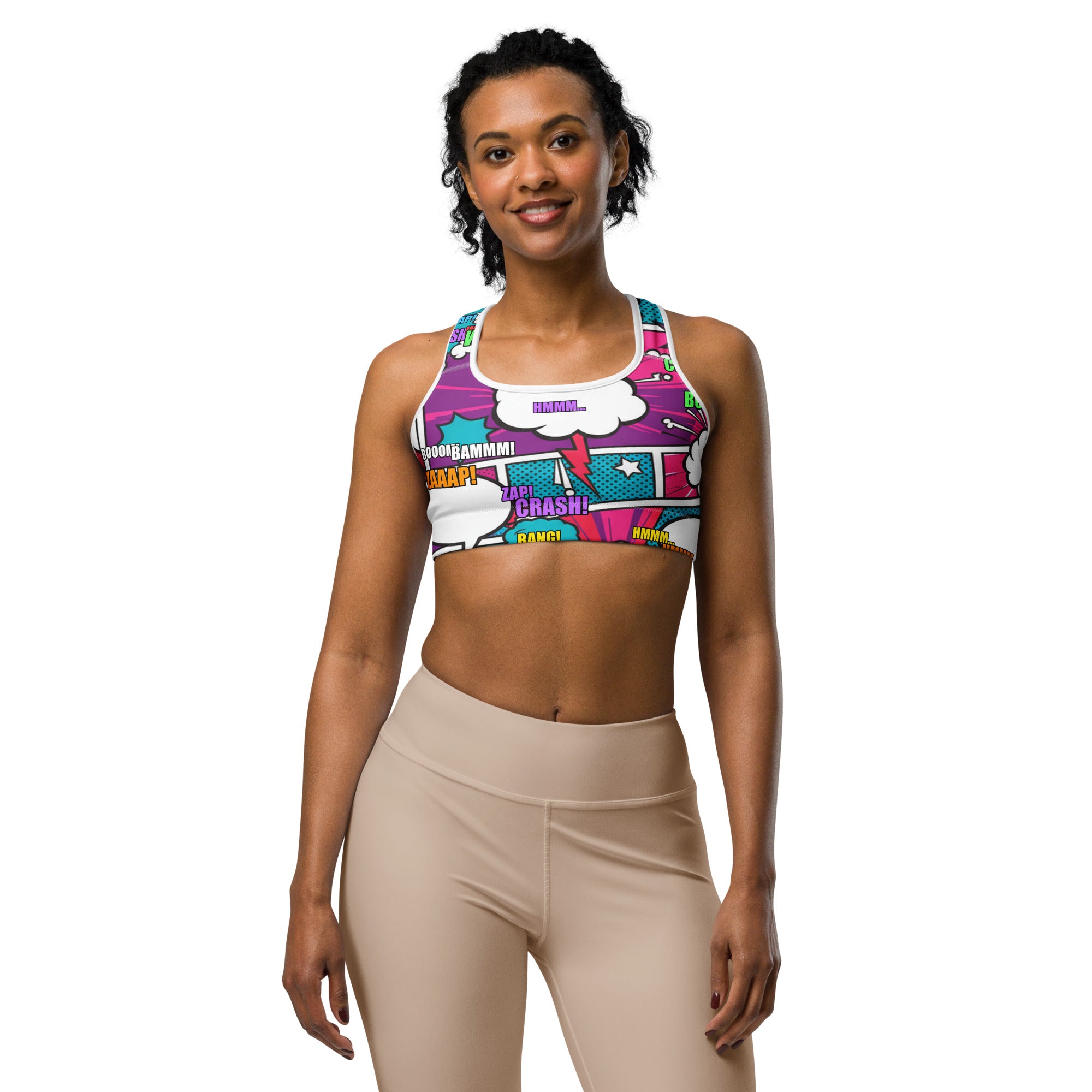 Comic Strip Roller Derby Sports Bra | GearBunch