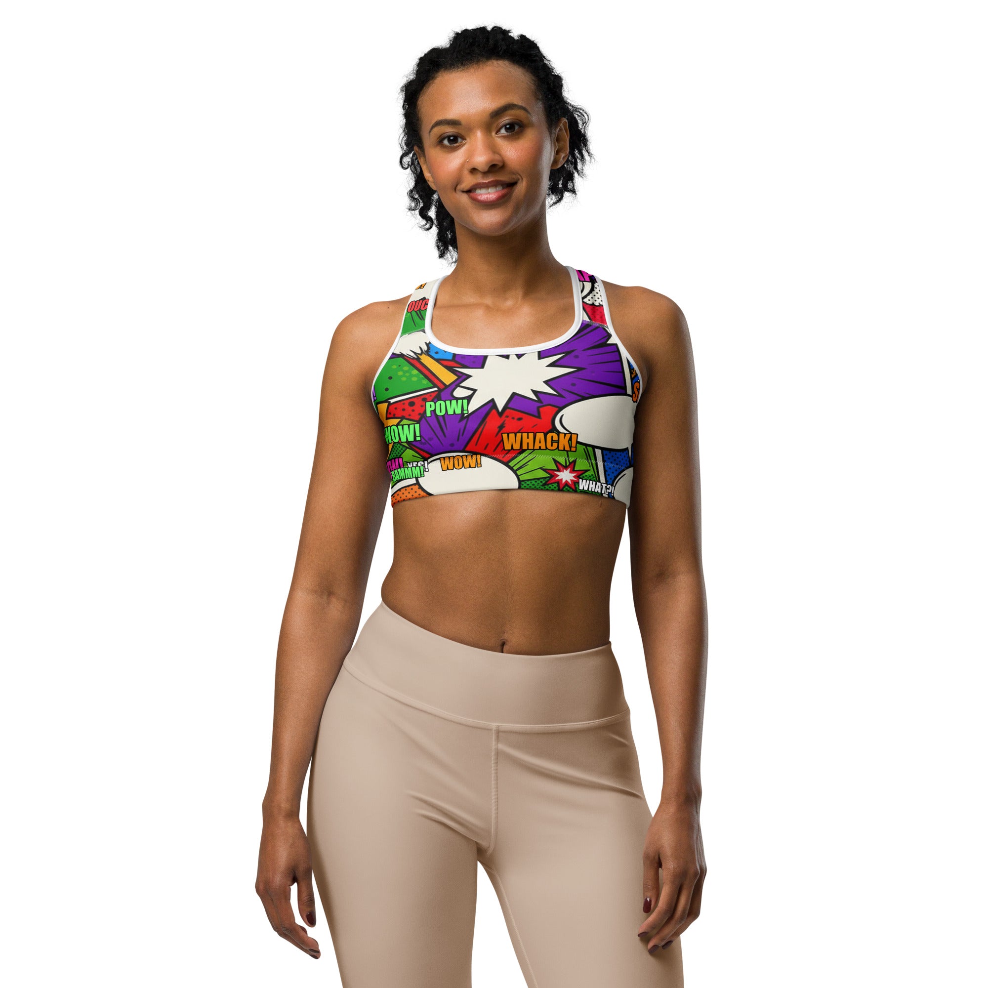 Comic Strip Monster Mash Sports Bra | GearBunch