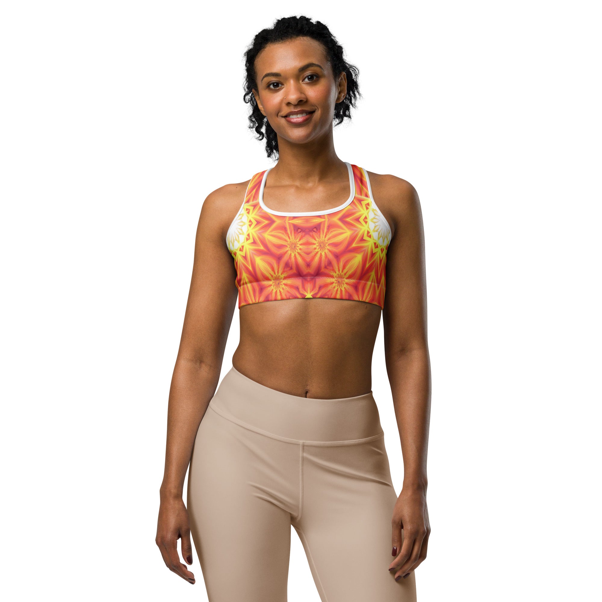Psychedelic Solar Flare Sports Bra | GearBunch