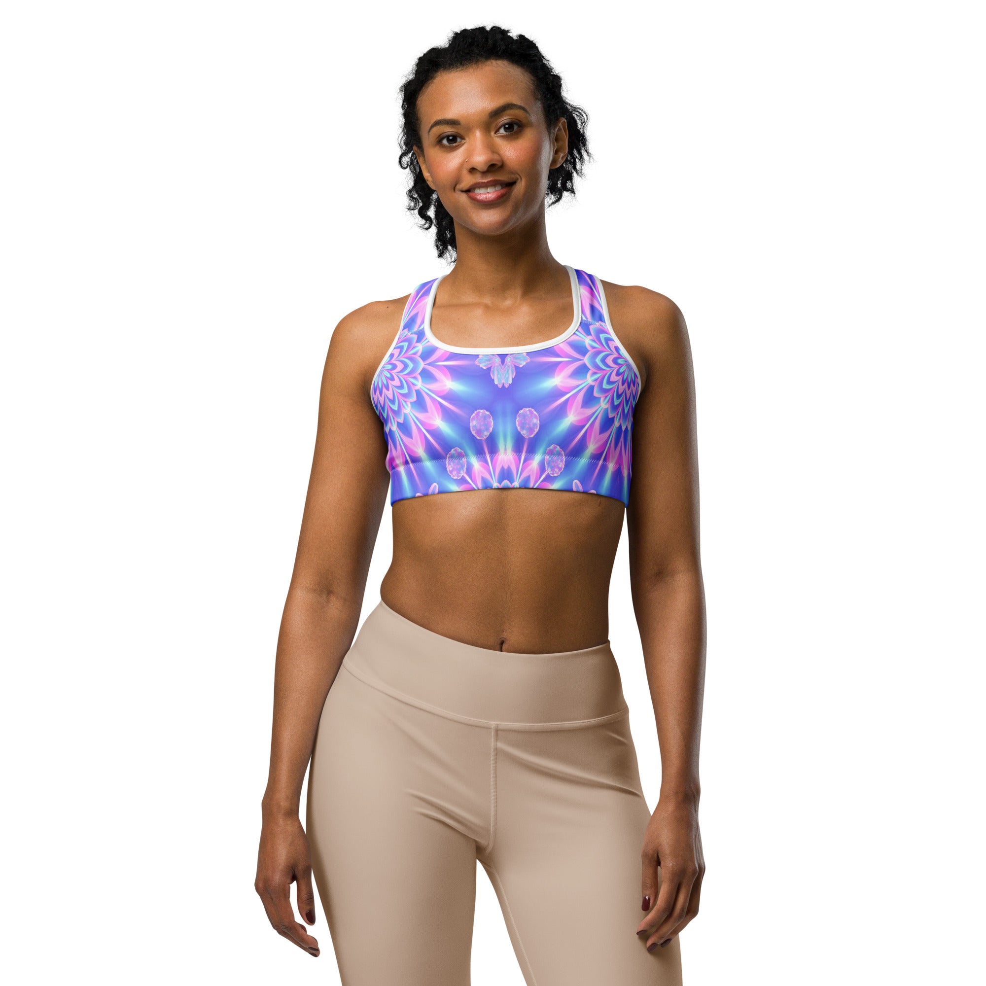 Psychedelic Fairy Ring Sports Bra | GearBunch
