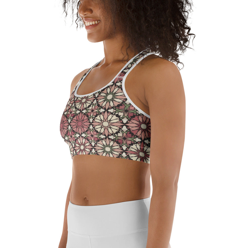 Zellige Rose Garden Sports Bra | GearBunch