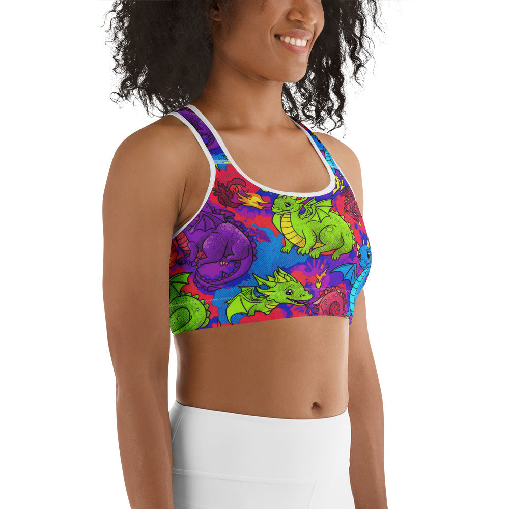 Vibrant Dragon Fantasy Sports Bra | GearBunch