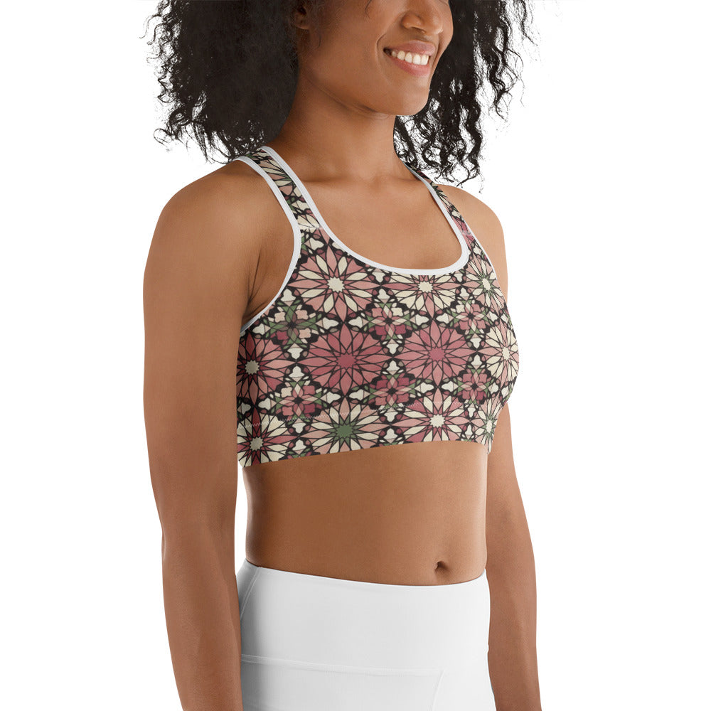 Zellige Rose Garden Sports Bra | GearBunch