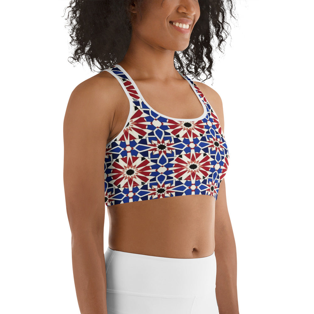 Zellige Sapphire Ruby Sports Bra | GearBunch