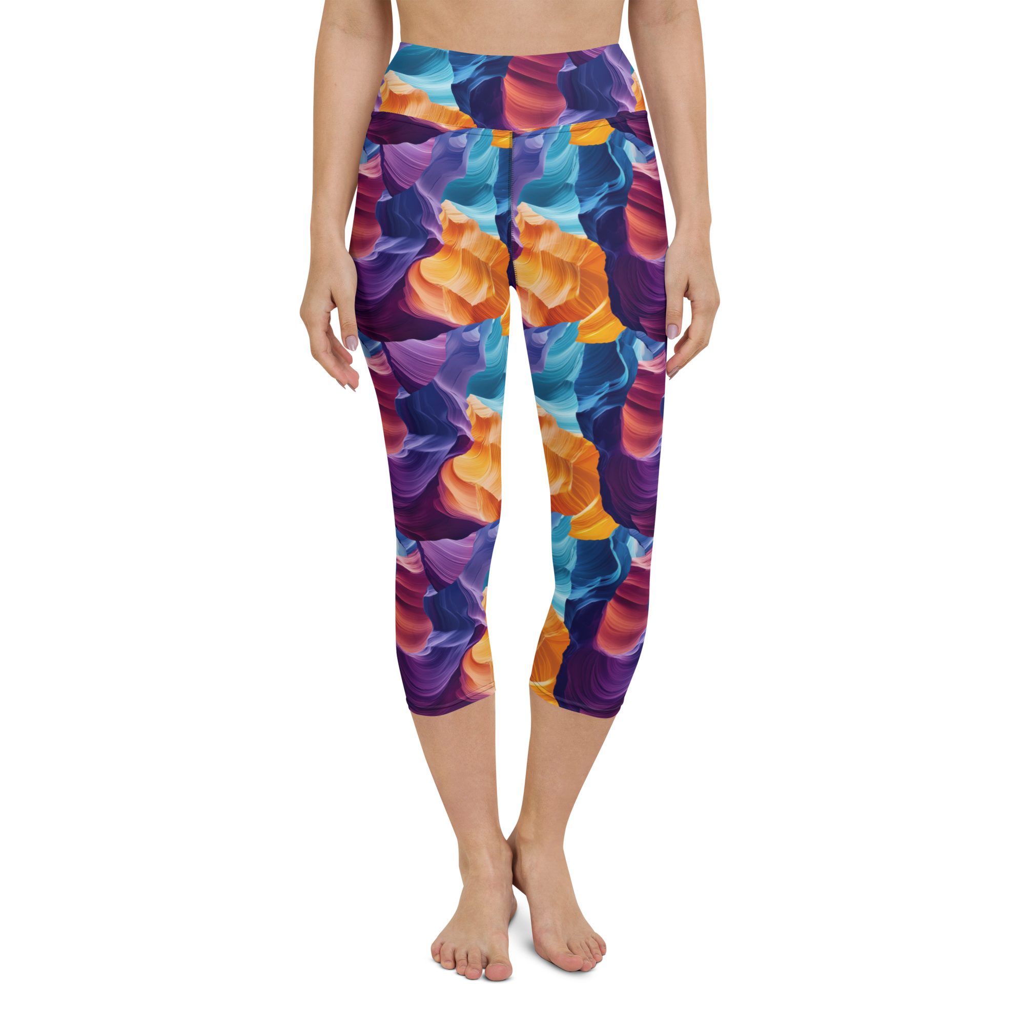 Canyon Sunset Yoga Capris Front