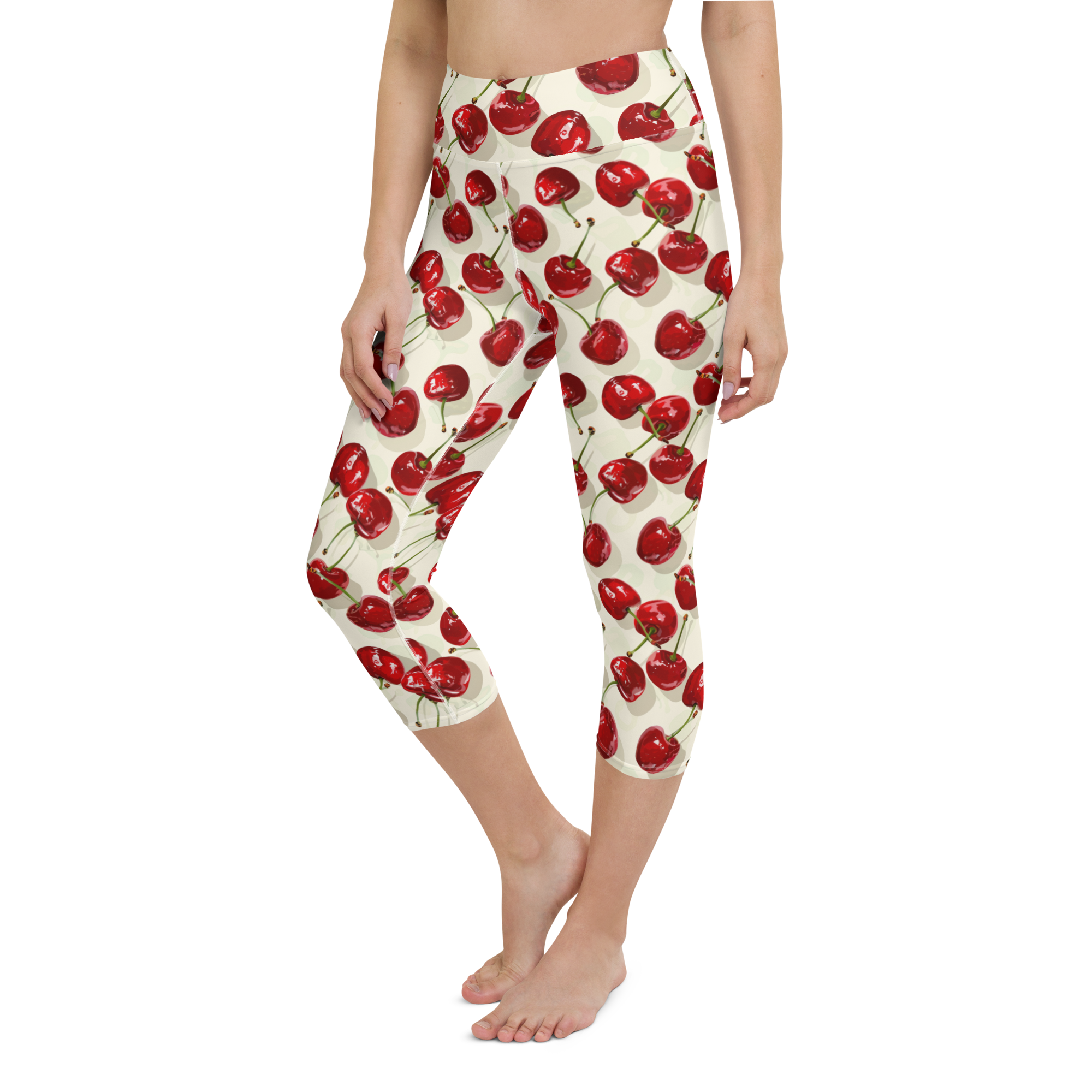 Juicy Cherry Yoga Capris Left View