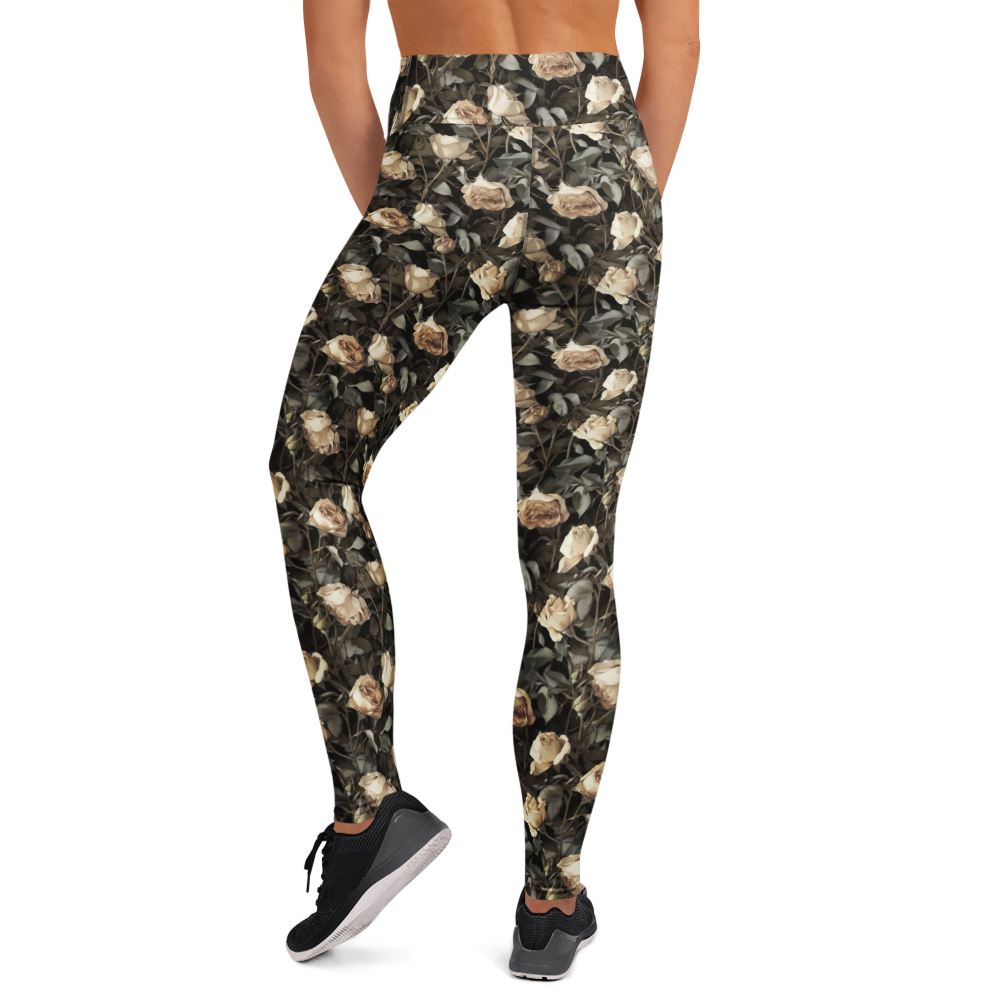 Wilted Rose Yoga Pants | GearBunch
