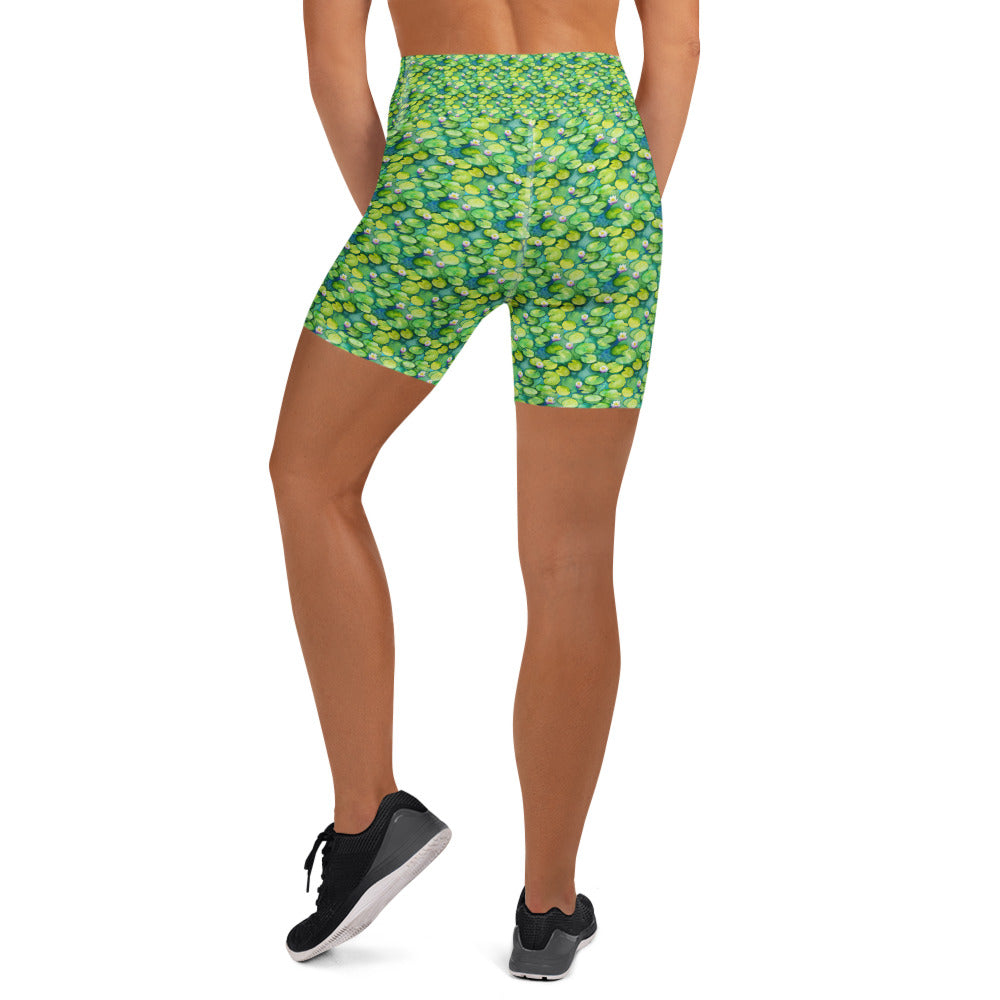 Monet Water Lilies Yoga Shorts | GearBunch