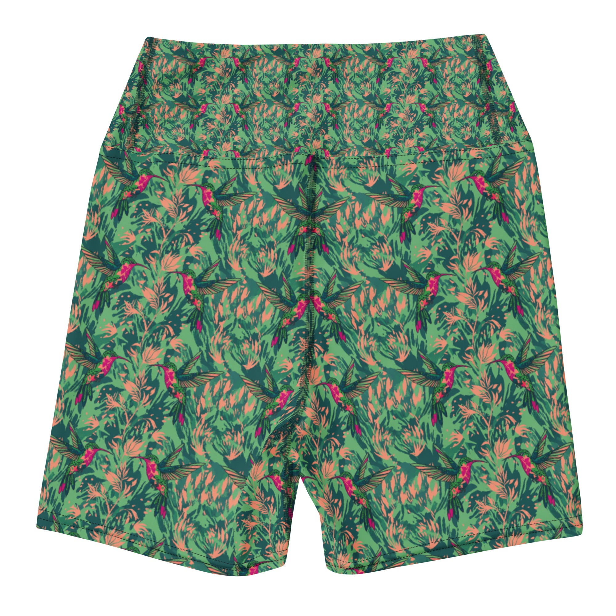 Ruby-throated Hummingbird Yoga Shorts | GearBunch