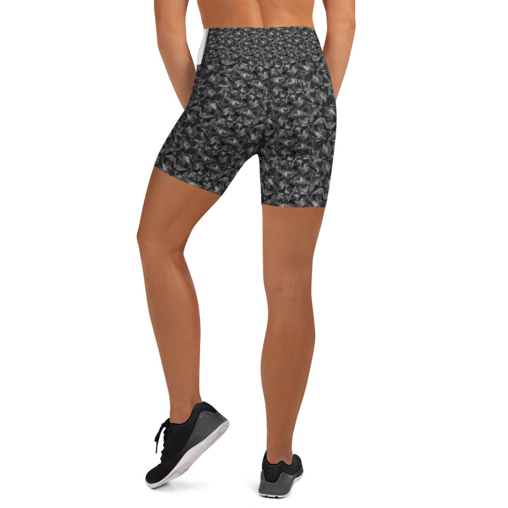 Out Game Abstract Yoga Shorts | GearBunch