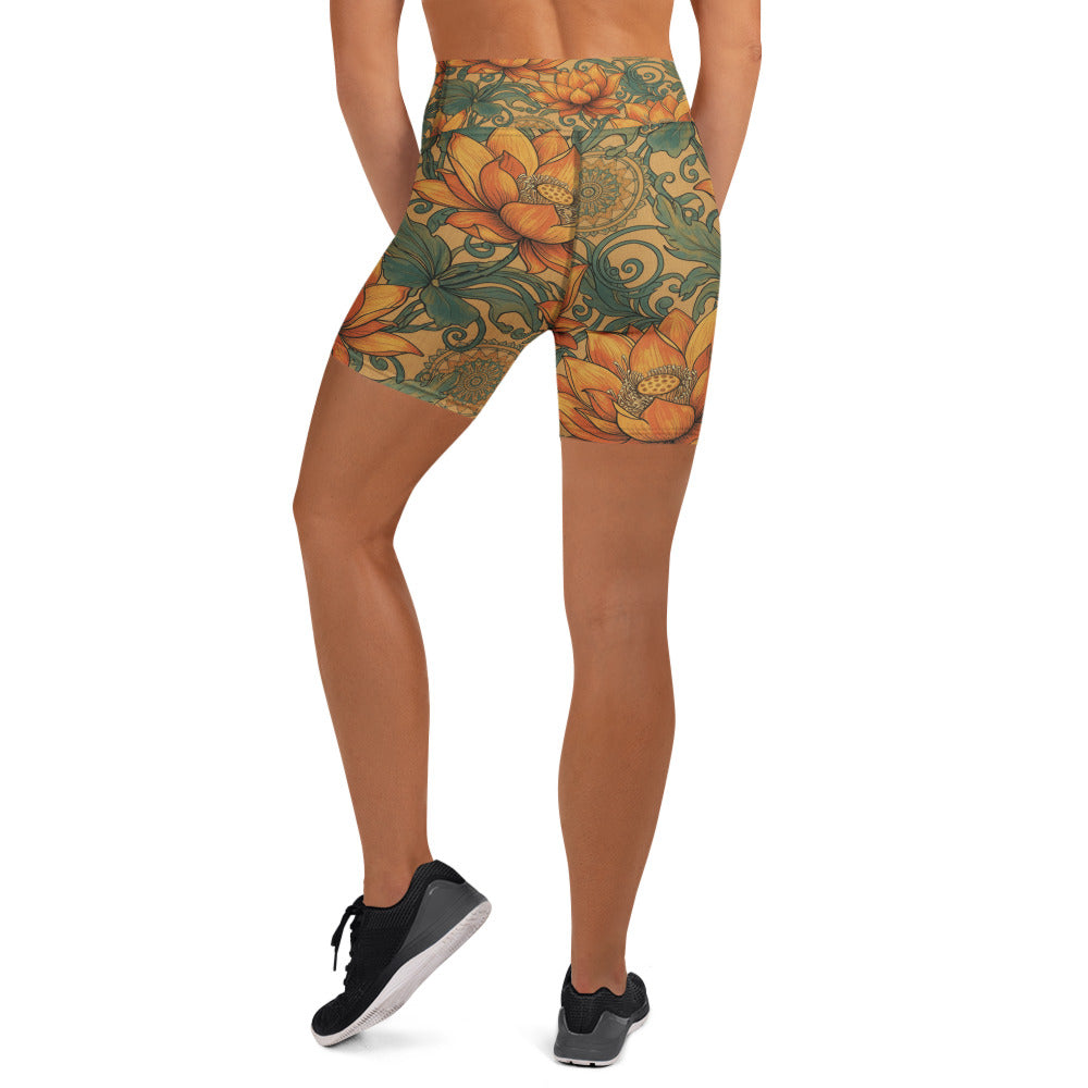 Boho Lotus and Mandalas Yoga Shorts | GearBunch
