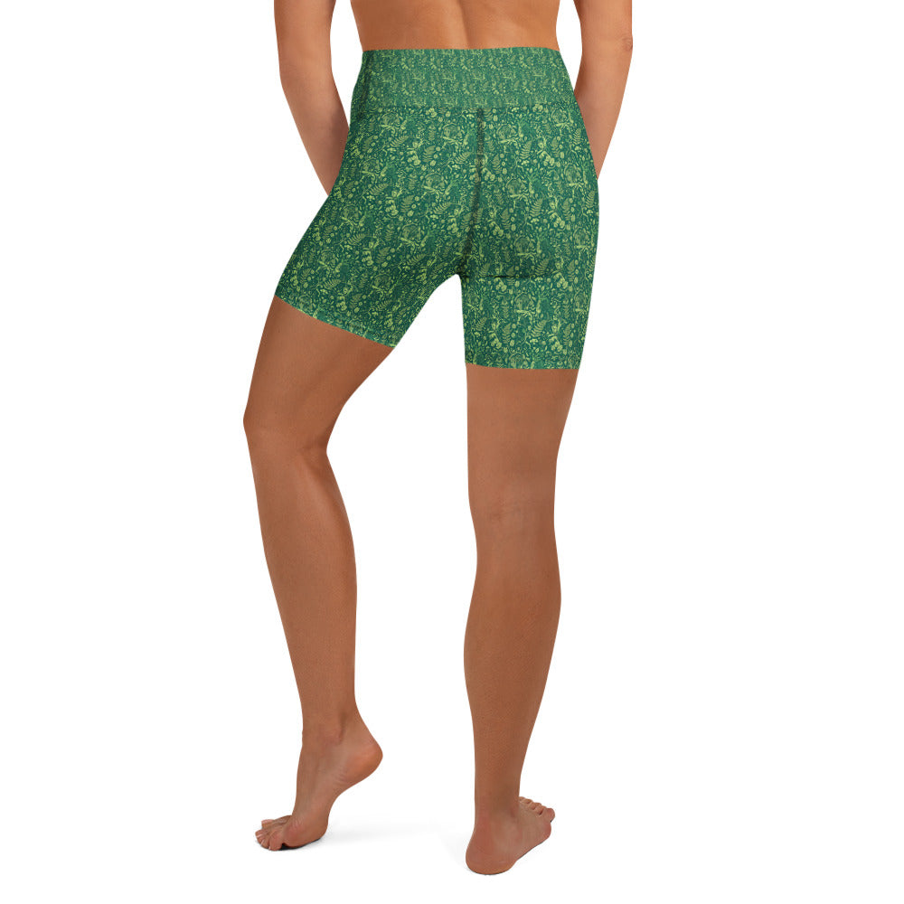 Forgotten Wilderness Garden Yoga Shorts | GearBunch