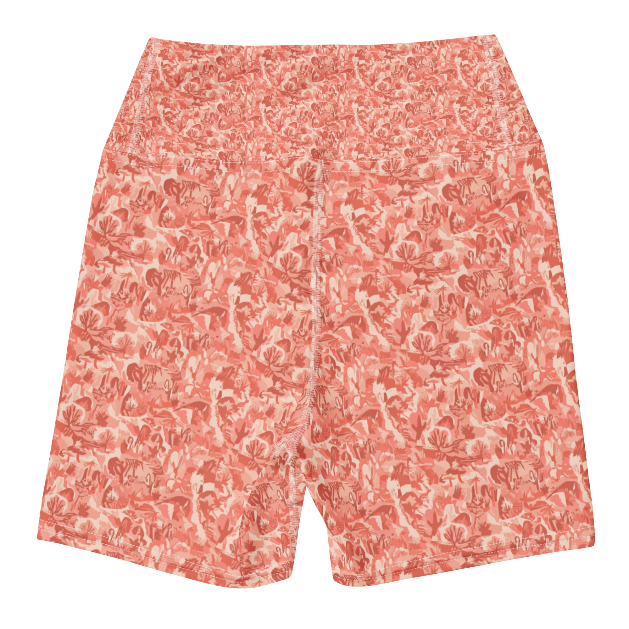 Distorted Cowboy Landscape Yoga Shorts | GearBunch