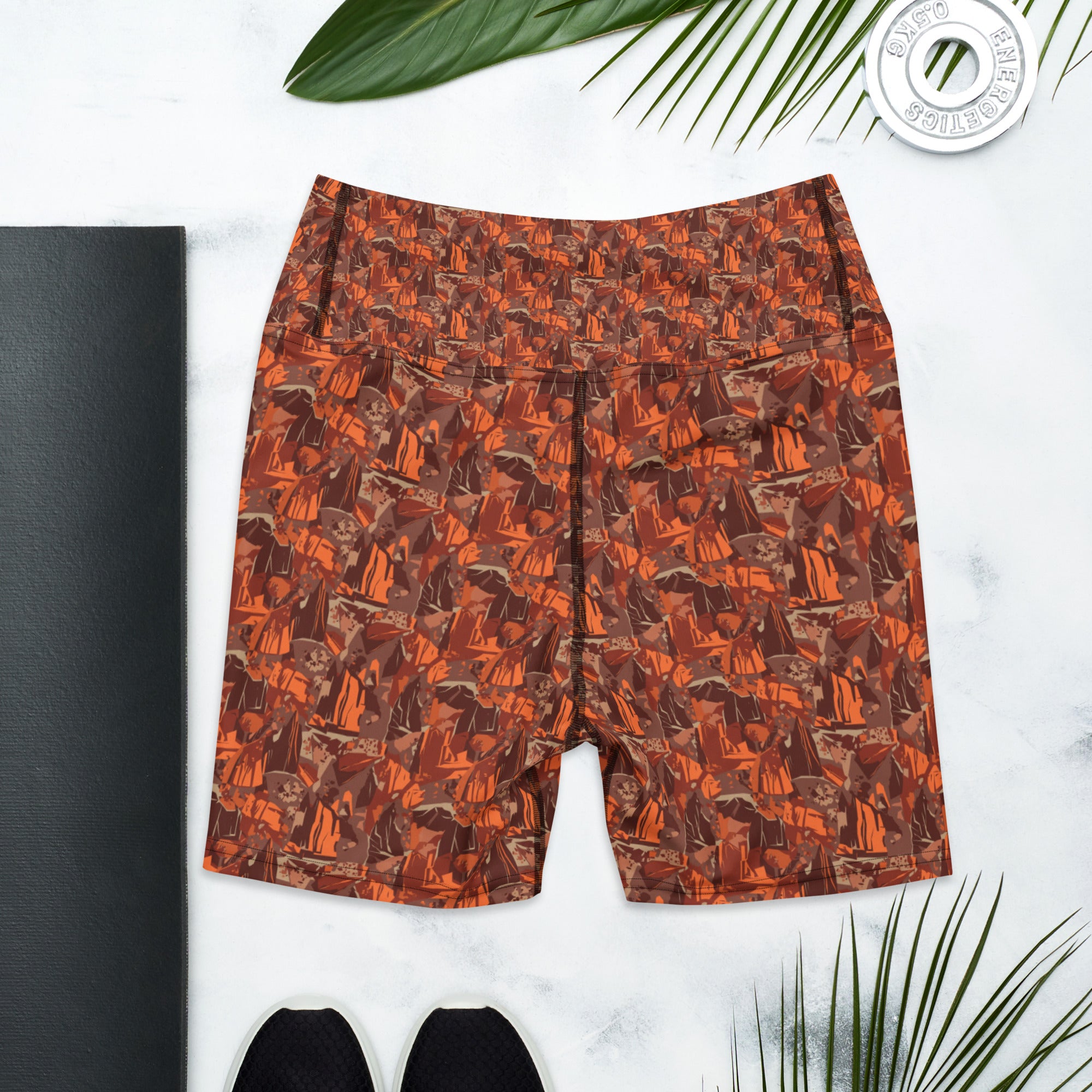 Broken Desert Landscape Yoga Shorts | GearBunch