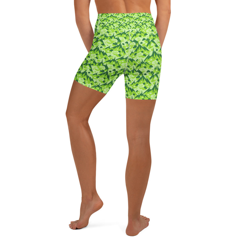 Dragon Mountain Hills Yoga Shorts | GearBunch