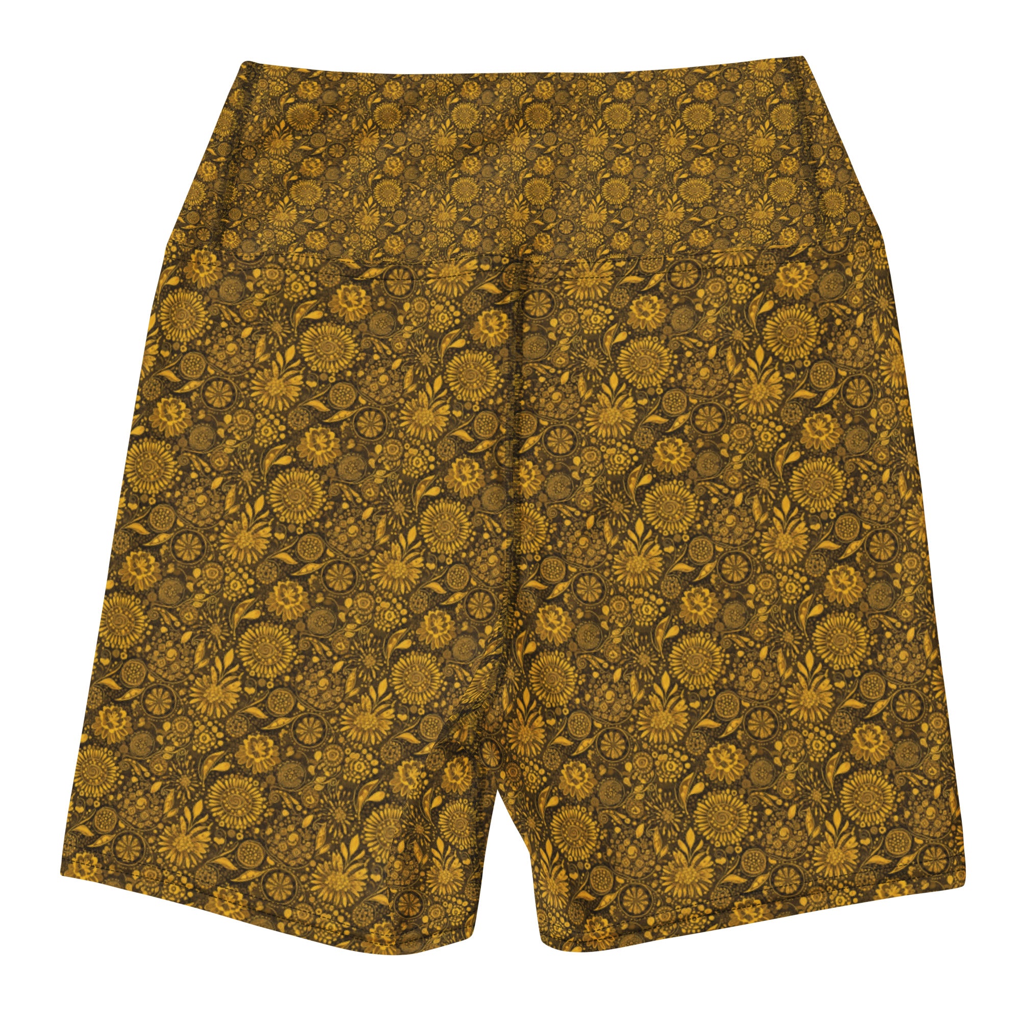 Gustav Klimt Floral Yoga Shorts | GearBunch
