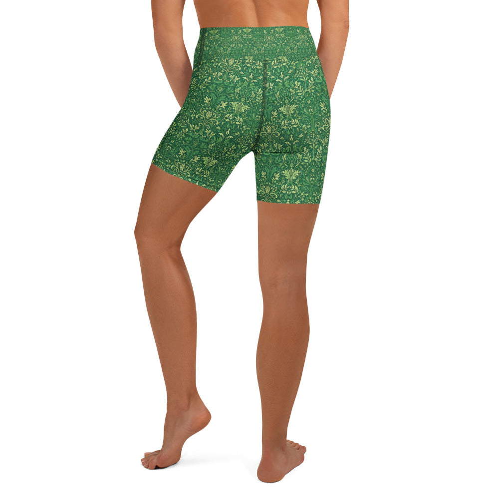 William Morris Tree Yoga Shorts | GearBunch
