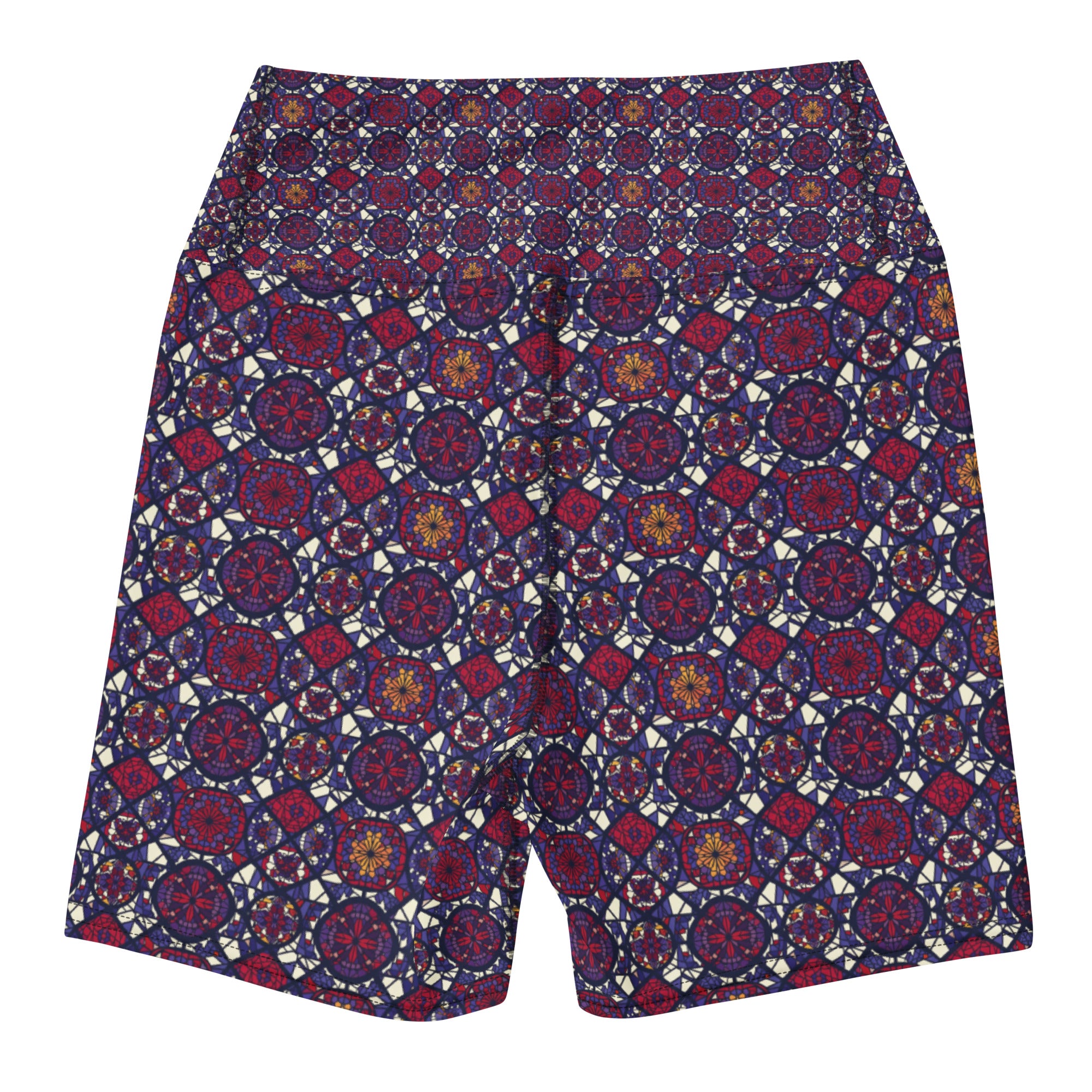 Stained Glass Cathedral Yoga Shorts | GearBunch