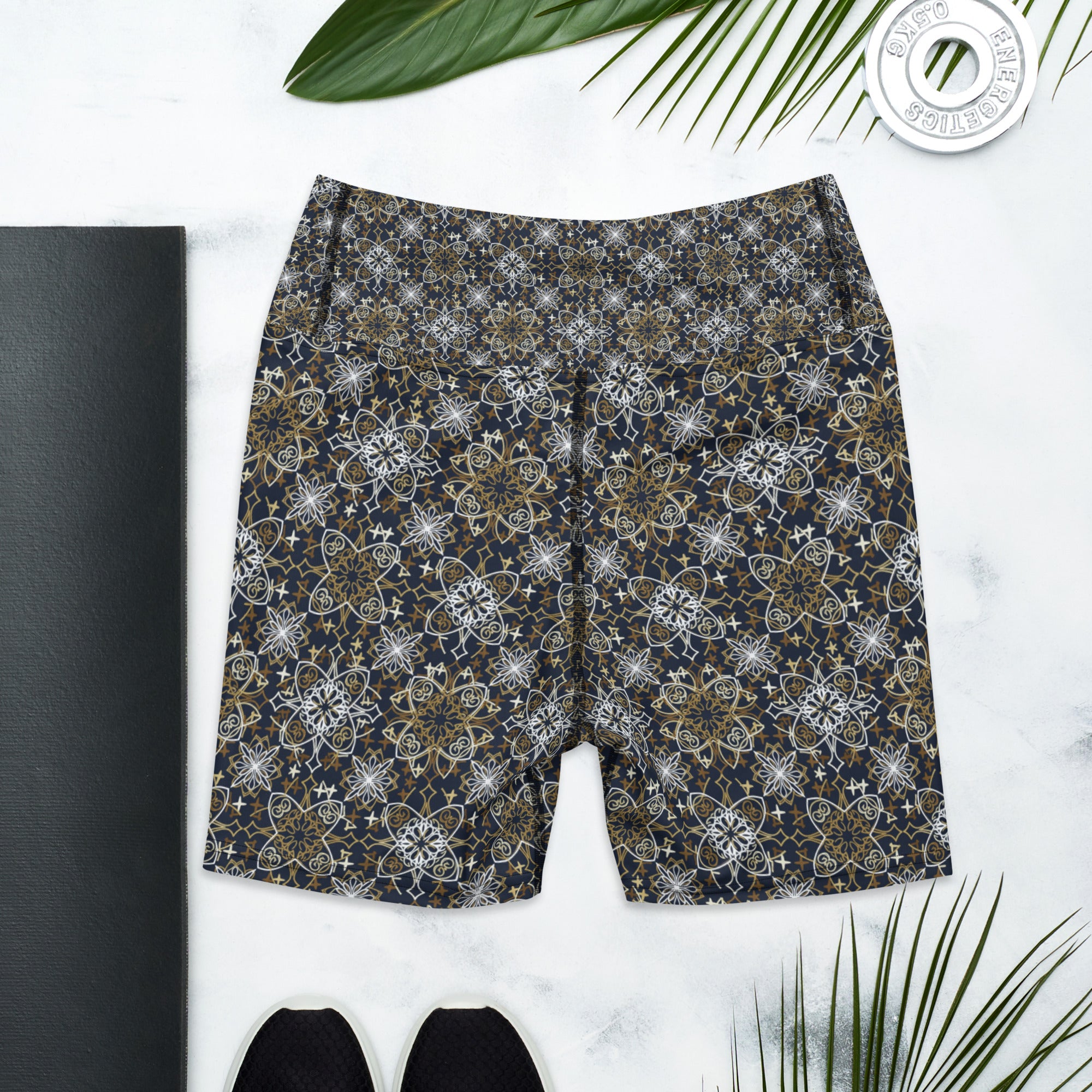 Cross Mandala Yoga Shorts | GearBunch