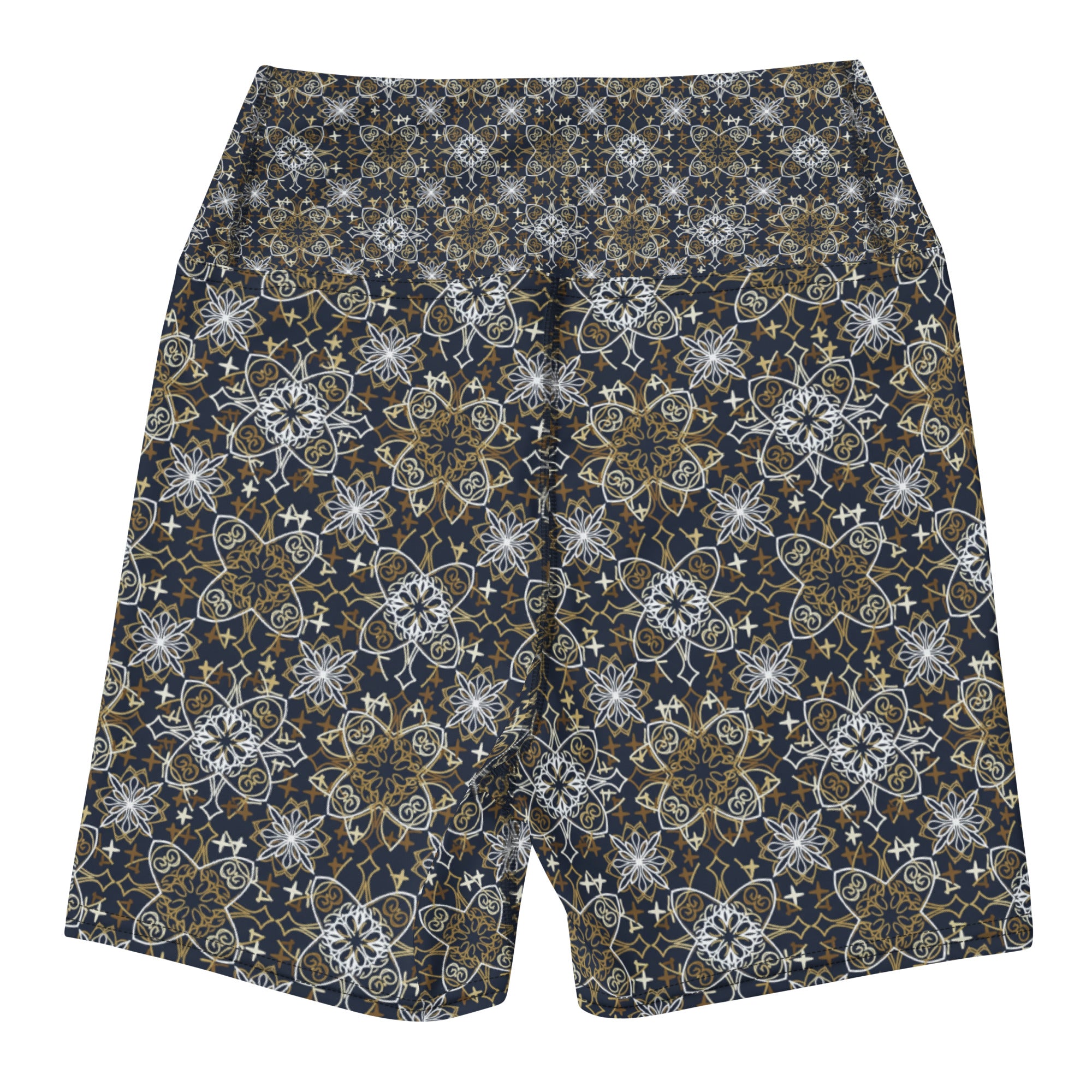 Cross Mandala Yoga Shorts | GearBunch