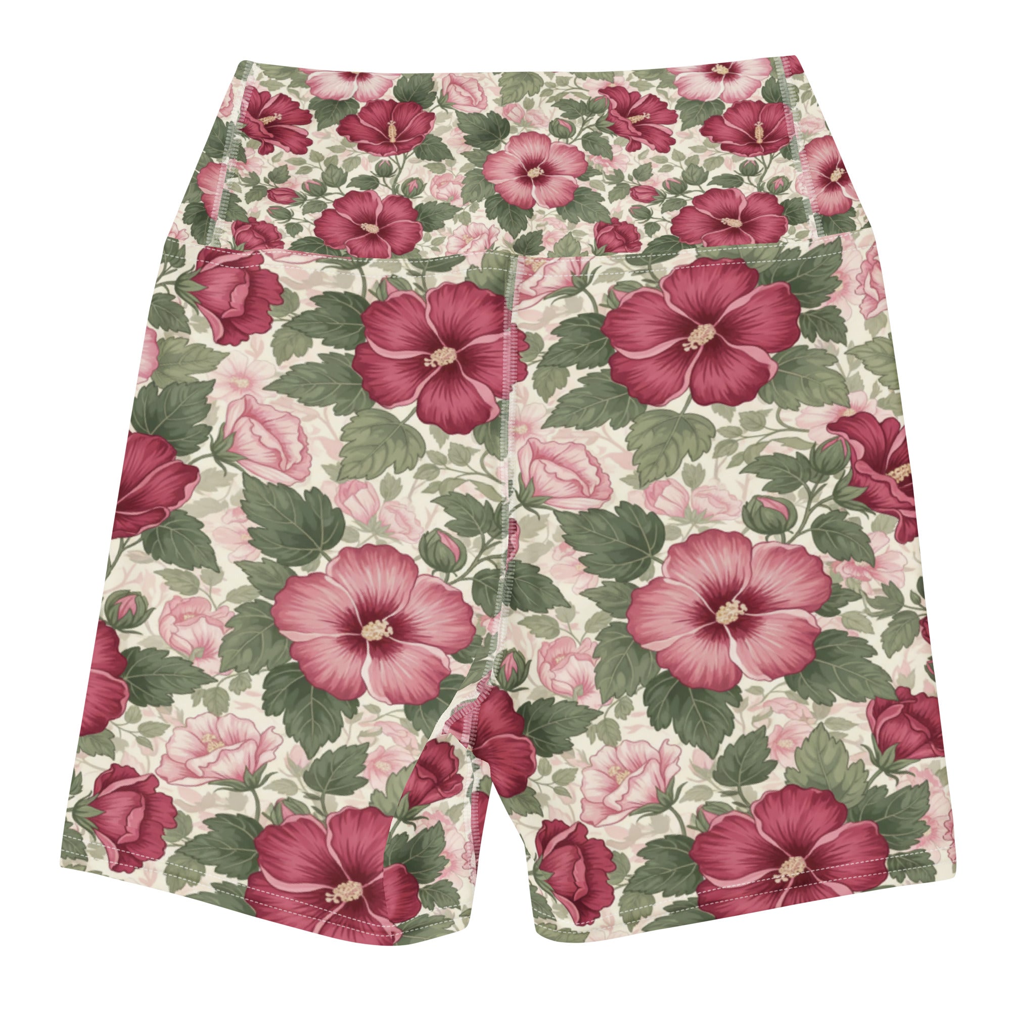 Rose of Sharon Yoga Shorts | GearBunch