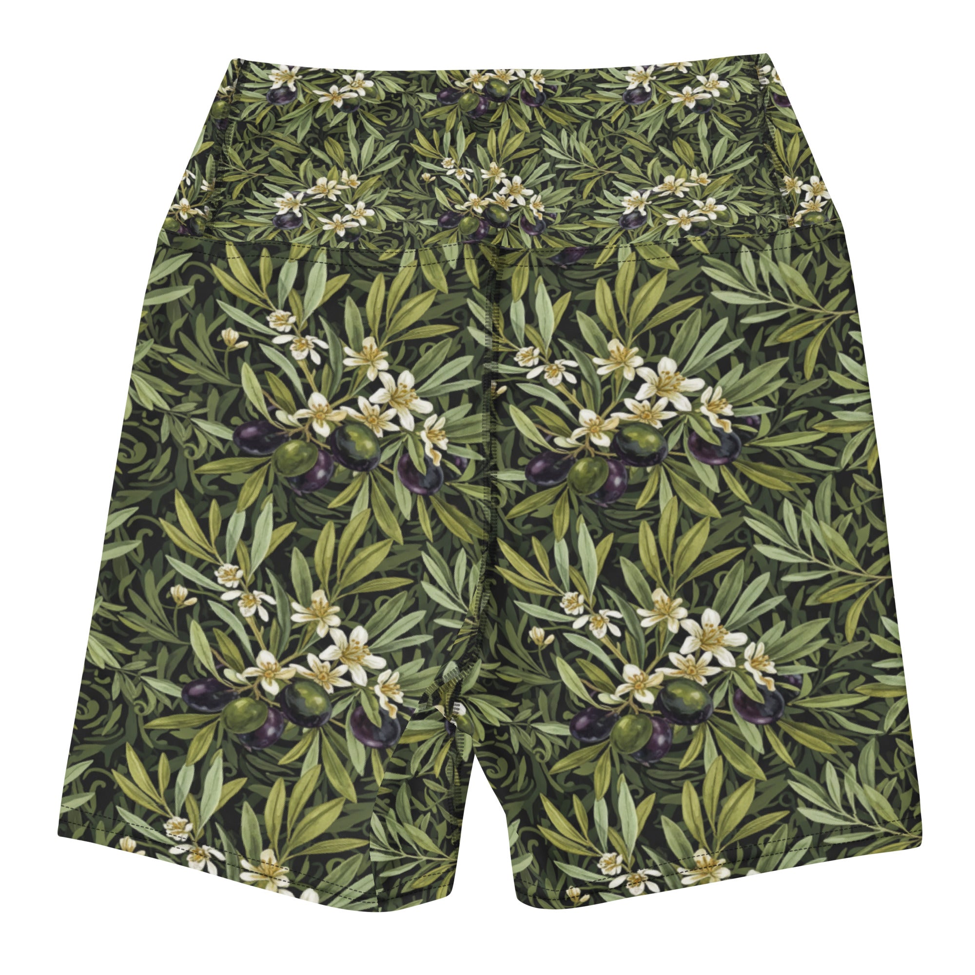 Olive Branch Botanical Yoga Shorts | GearBunch