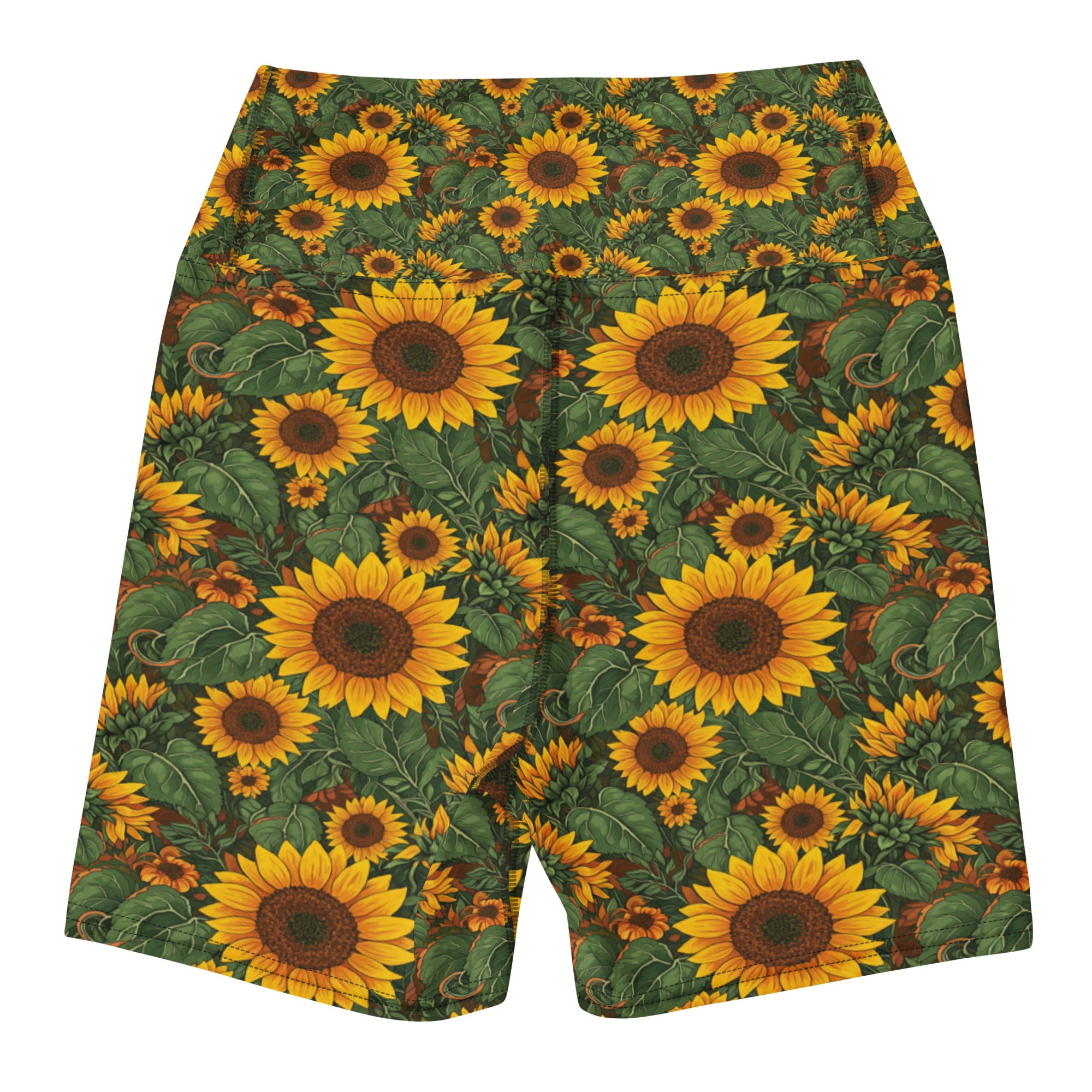 Sunflower Cross Yoga Shorts | GearBunch