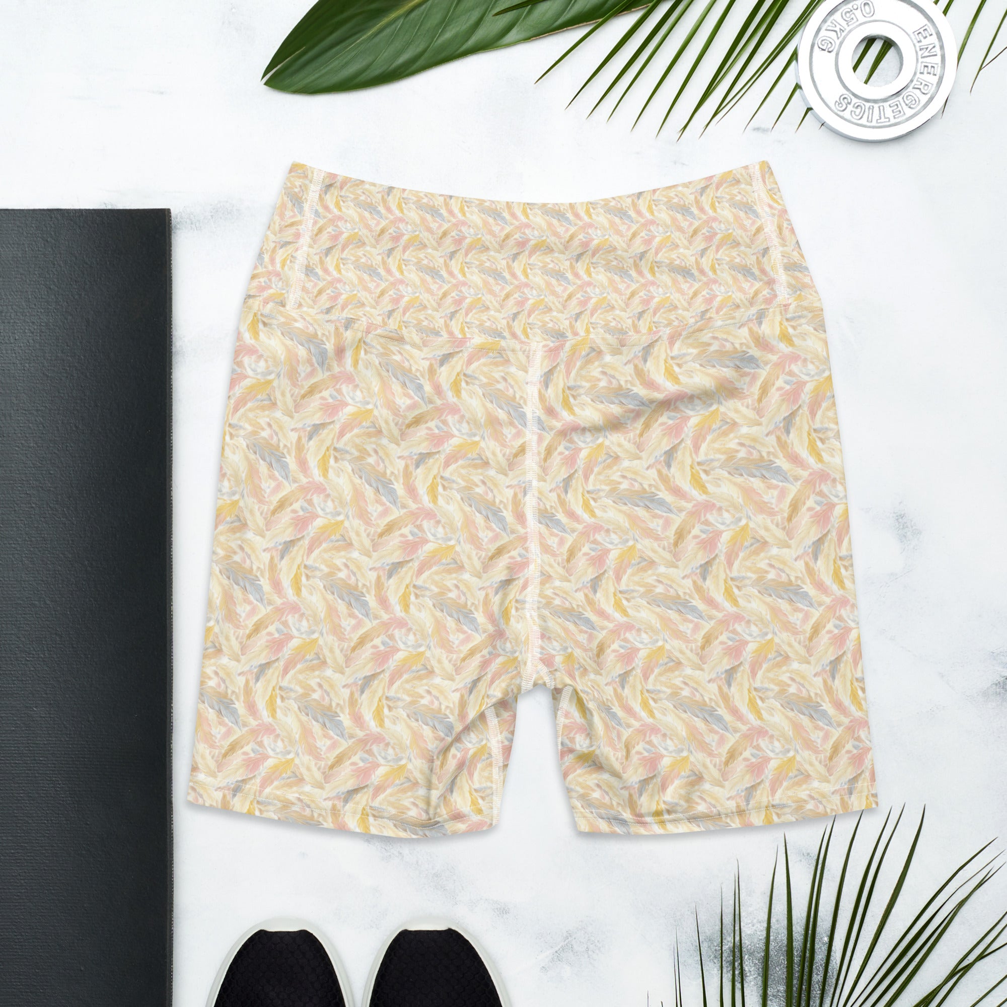 Angel Feathers Yoga Shorts | GearBunch