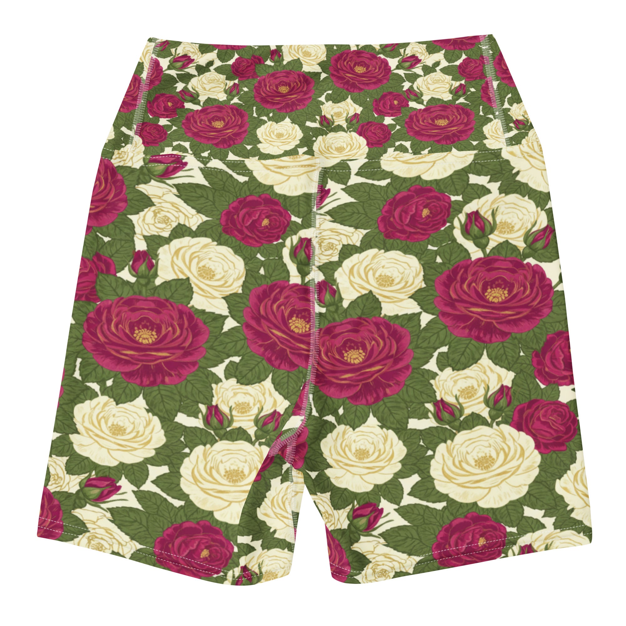 Taurus Rose Botanical Yoga Shorts | GearBunch