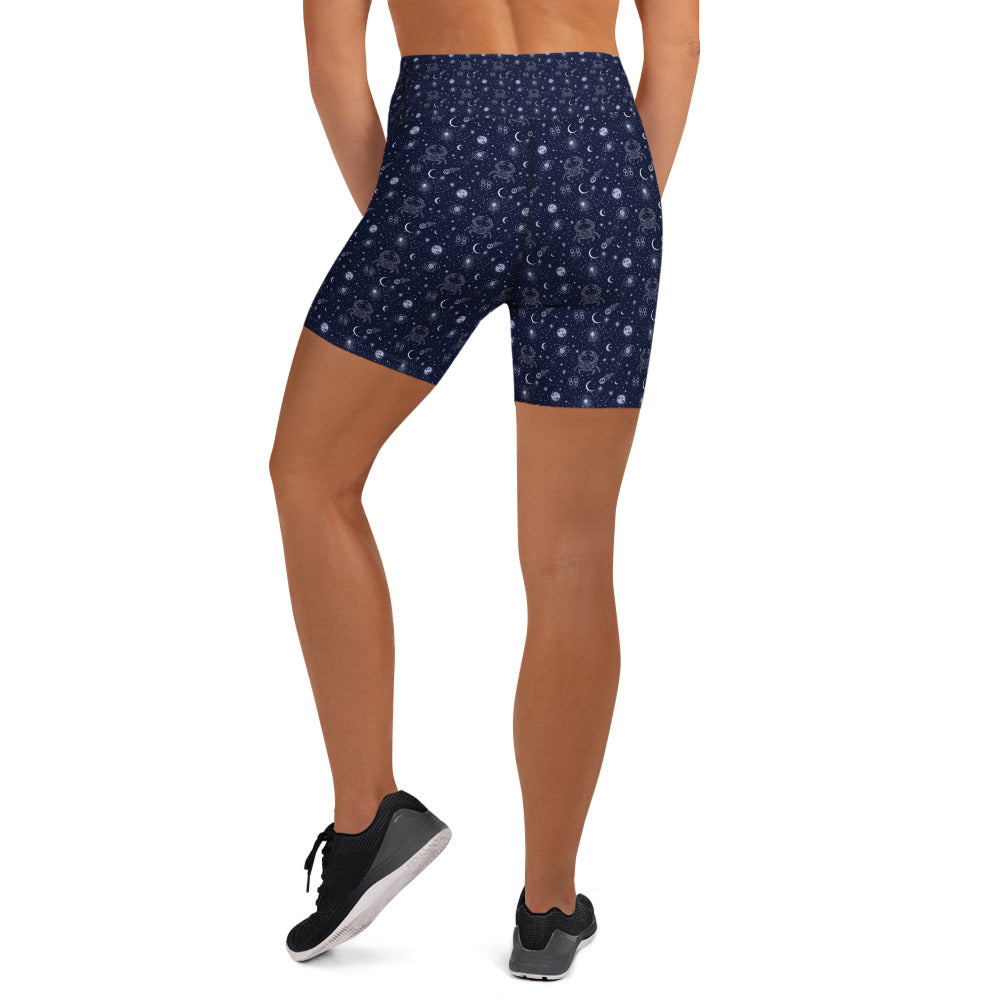 Cancer Celestial Yoga Shorts | GearBunch