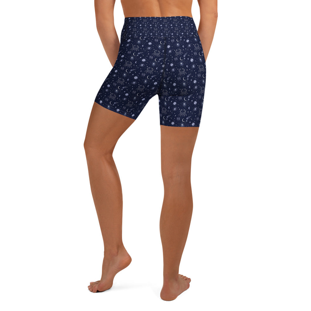 Cancer Celestial Yoga Shorts | GearBunch