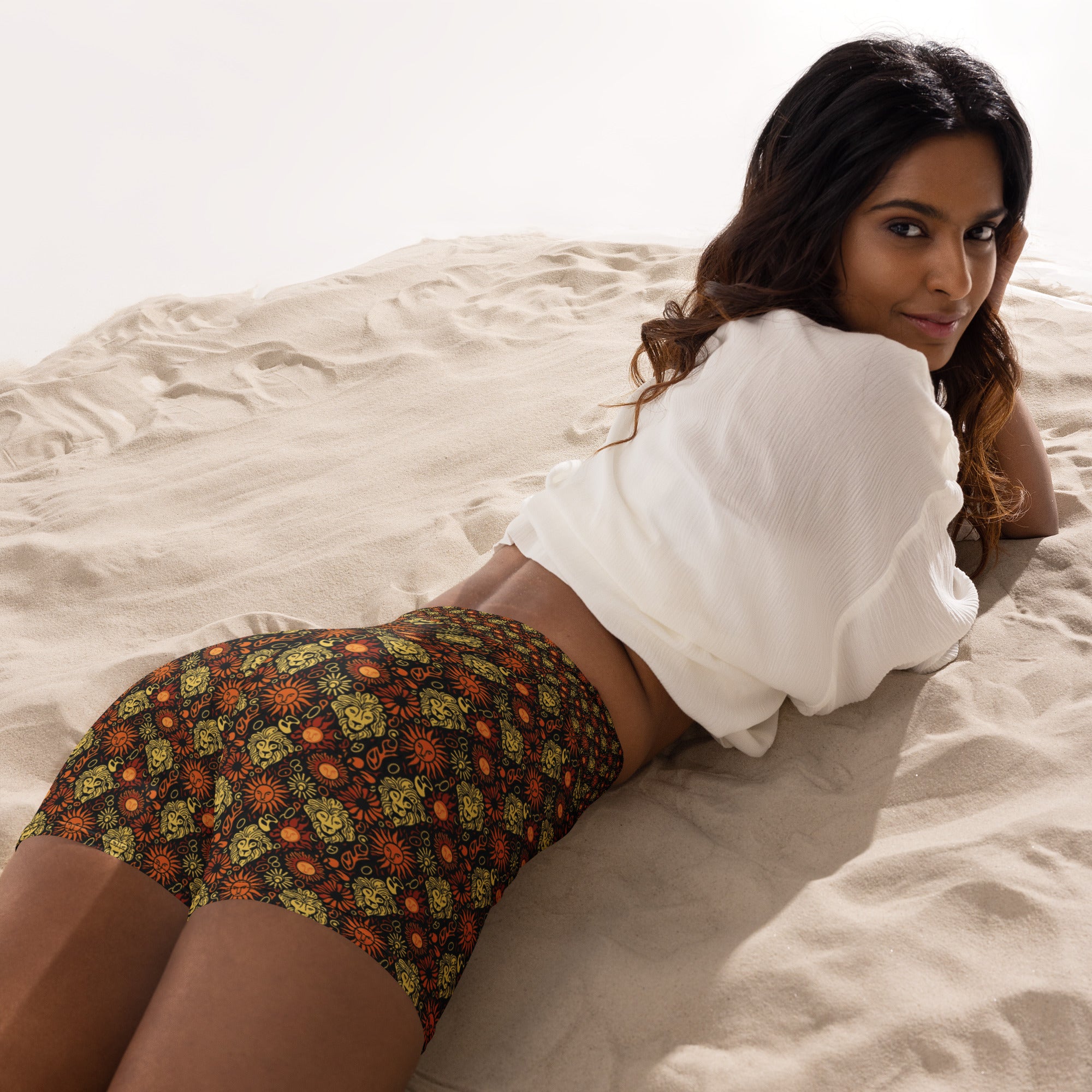 Leo Sun Mane Yoga Shorts | GearBunch