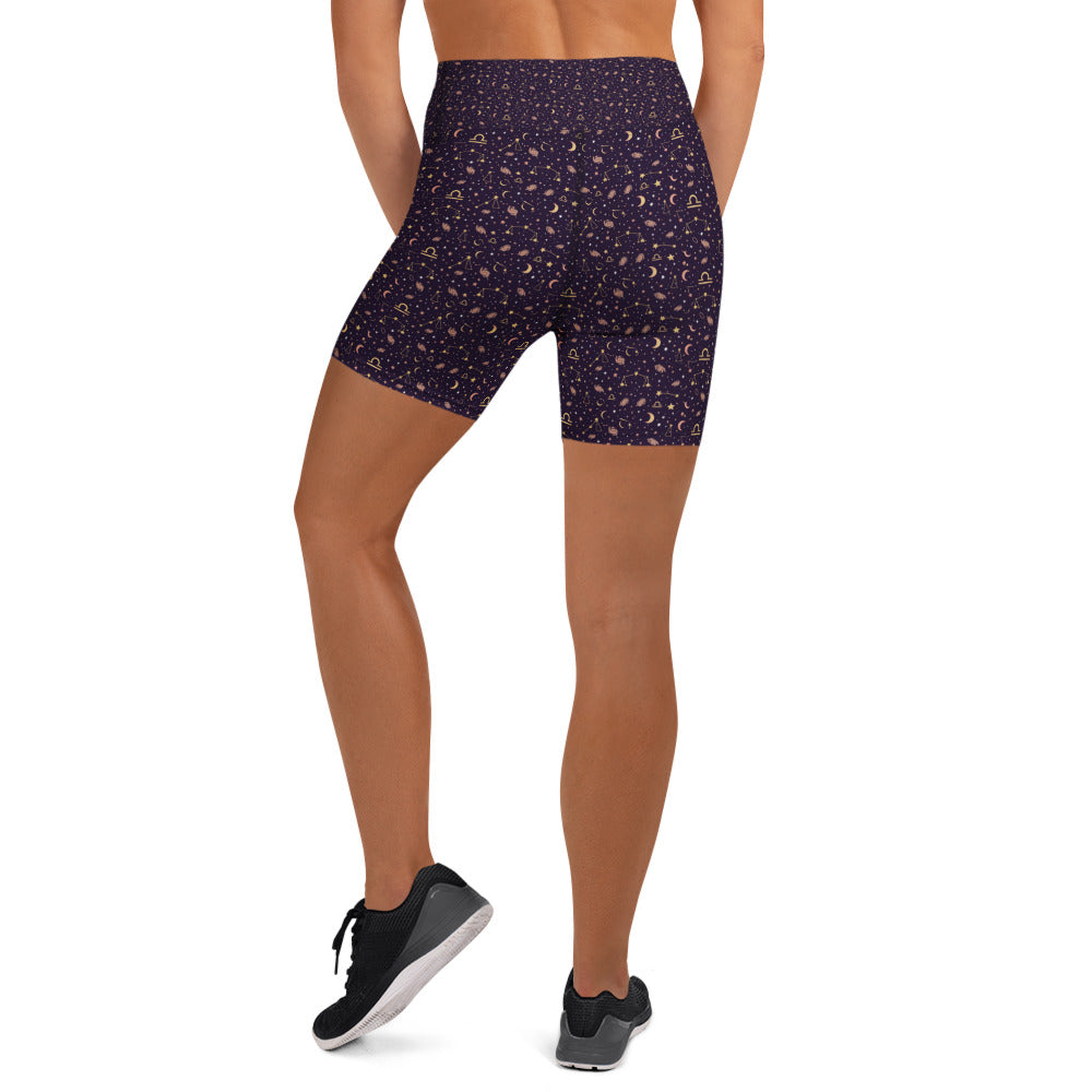 Libra Celestial Yoga Shorts | GearBunch