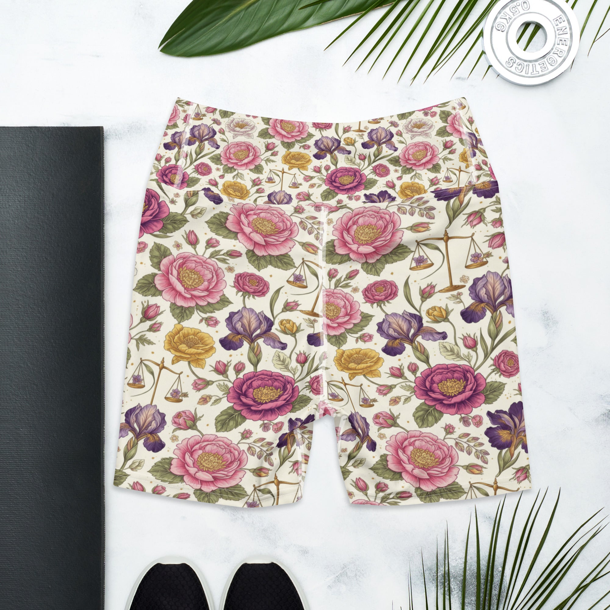 Libra Balance Floral Yoga Shorts | GearBunch