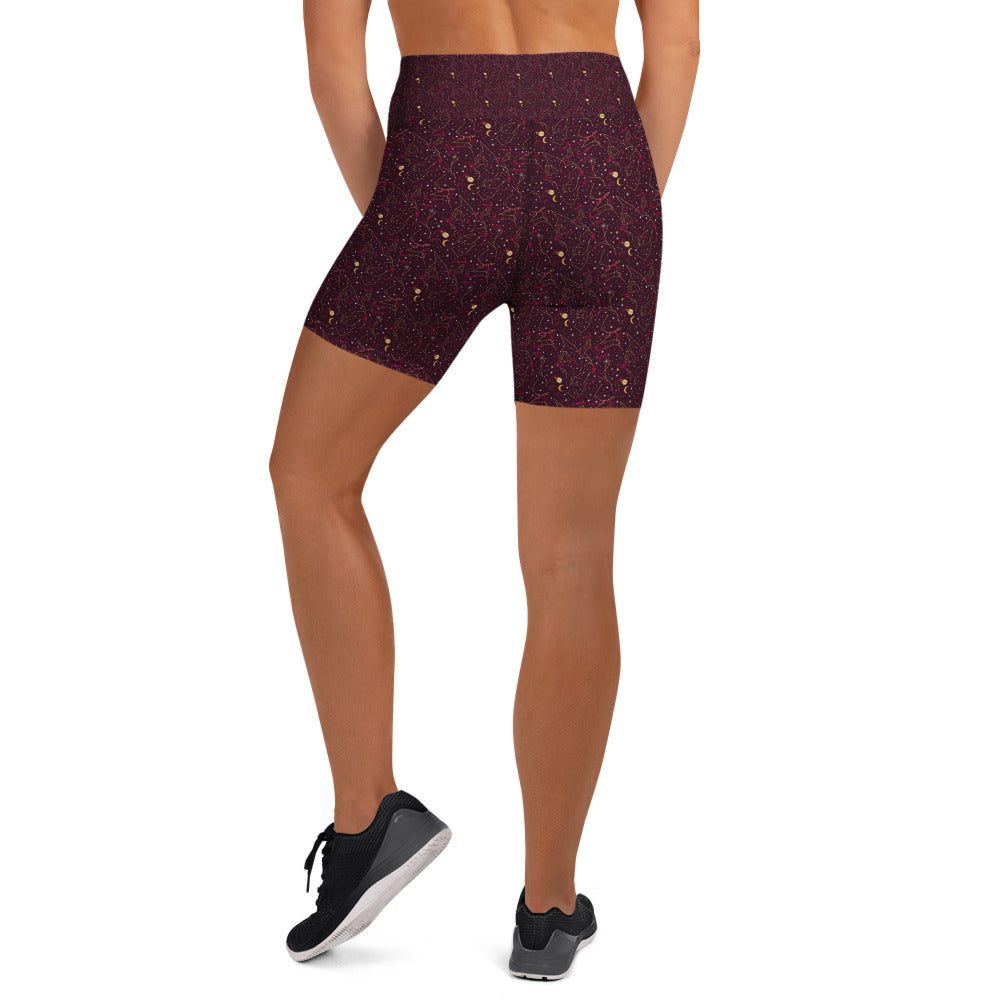 Scorpio Celestial Yoga Shorts | GearBunch