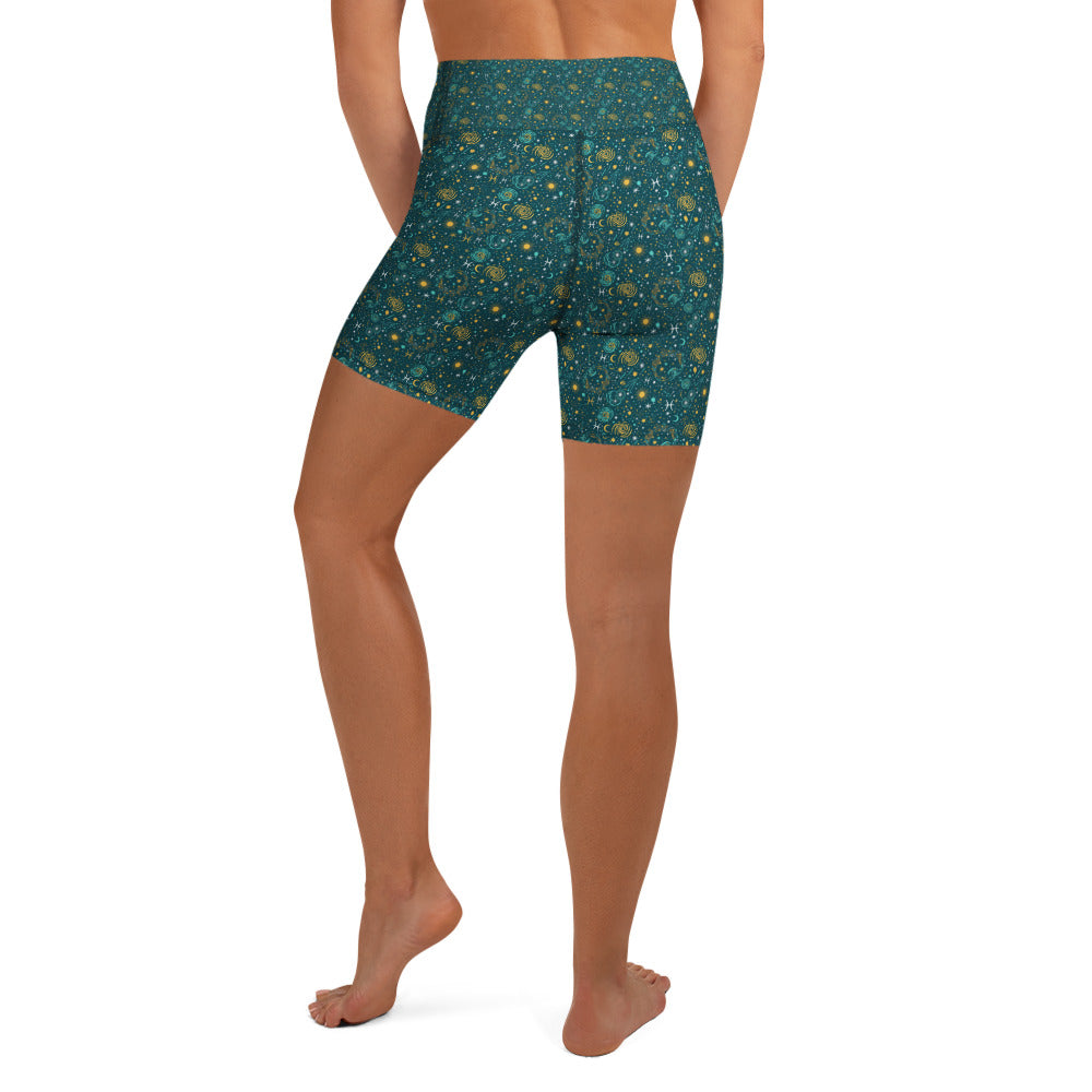 Pisces Celestial Yoga Shorts | GearBunch