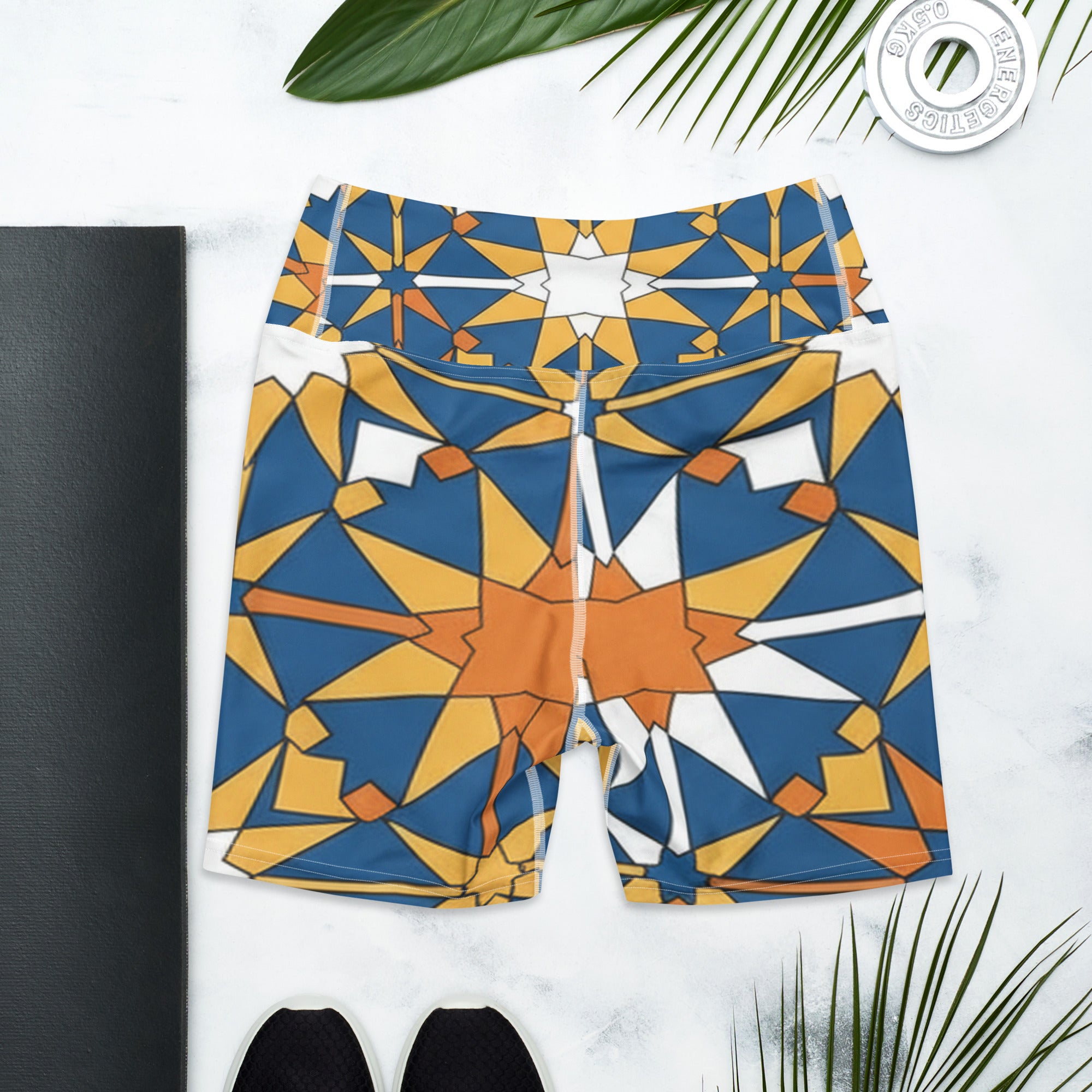 Zellige Ocean Sunset Yoga Shorts | GearBunch